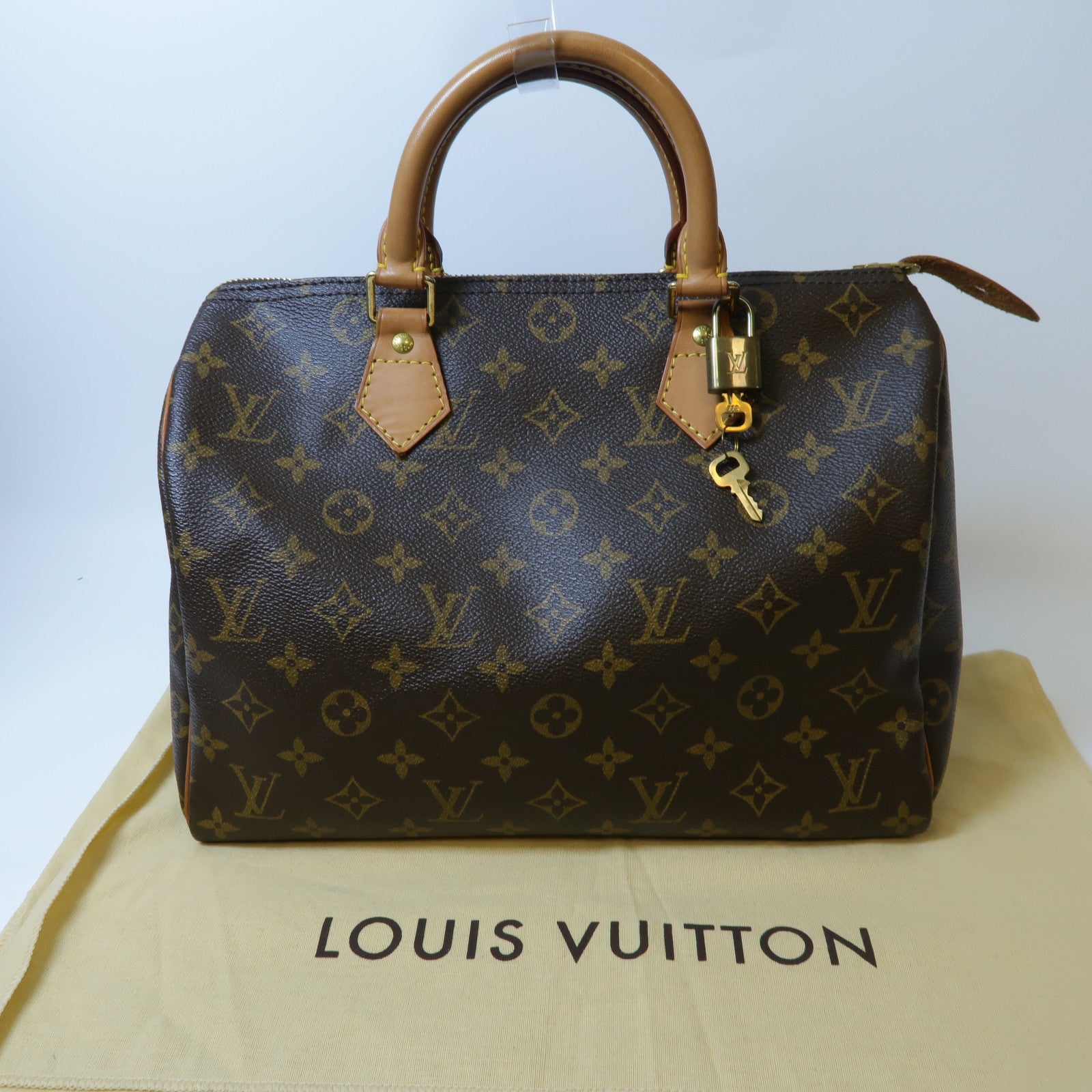 LOUIS VUITTON 【激減優惠】Monogram Speedy 30金扣手挽袋啡色