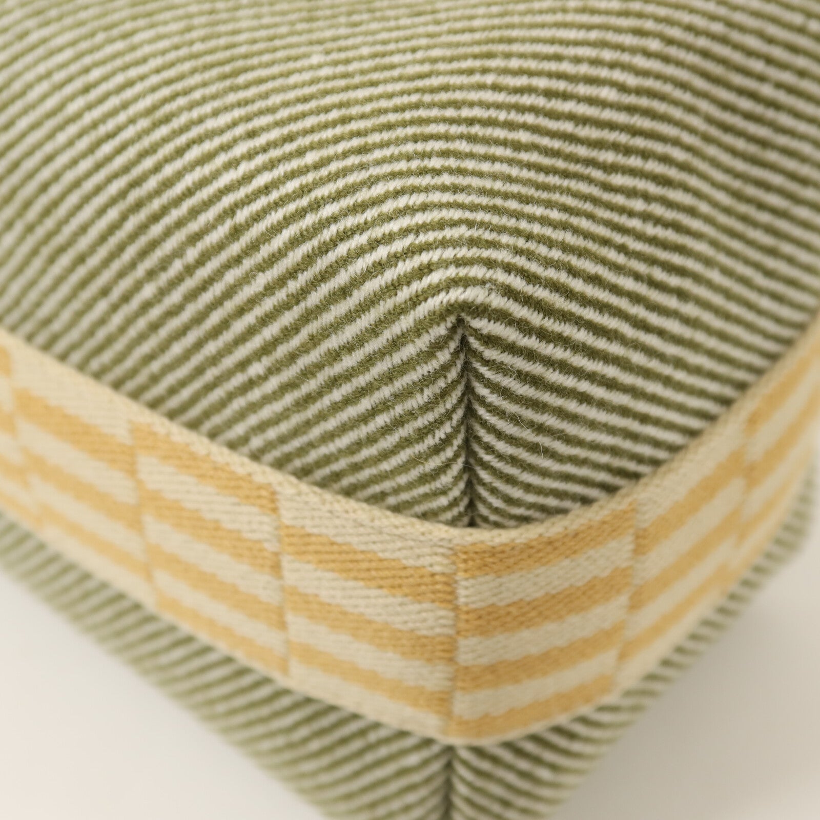 HERMES 帆布Bride-A Brac Cabriole PM銀扣手挽袋Green/Yellow/Beige