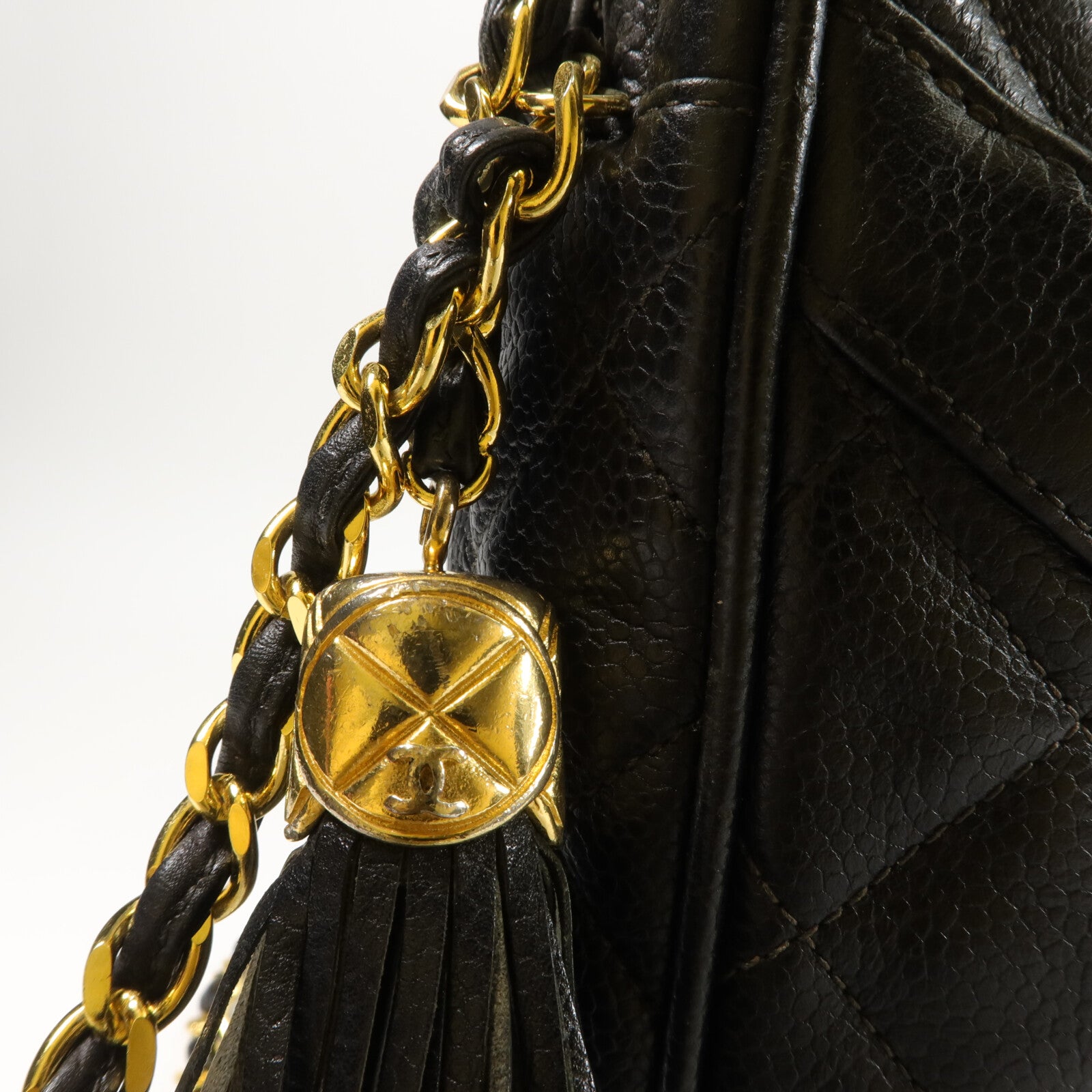 CHANEL 牛皮皮革Vintage Chain Shoulder Bag鏈帶肩背袋