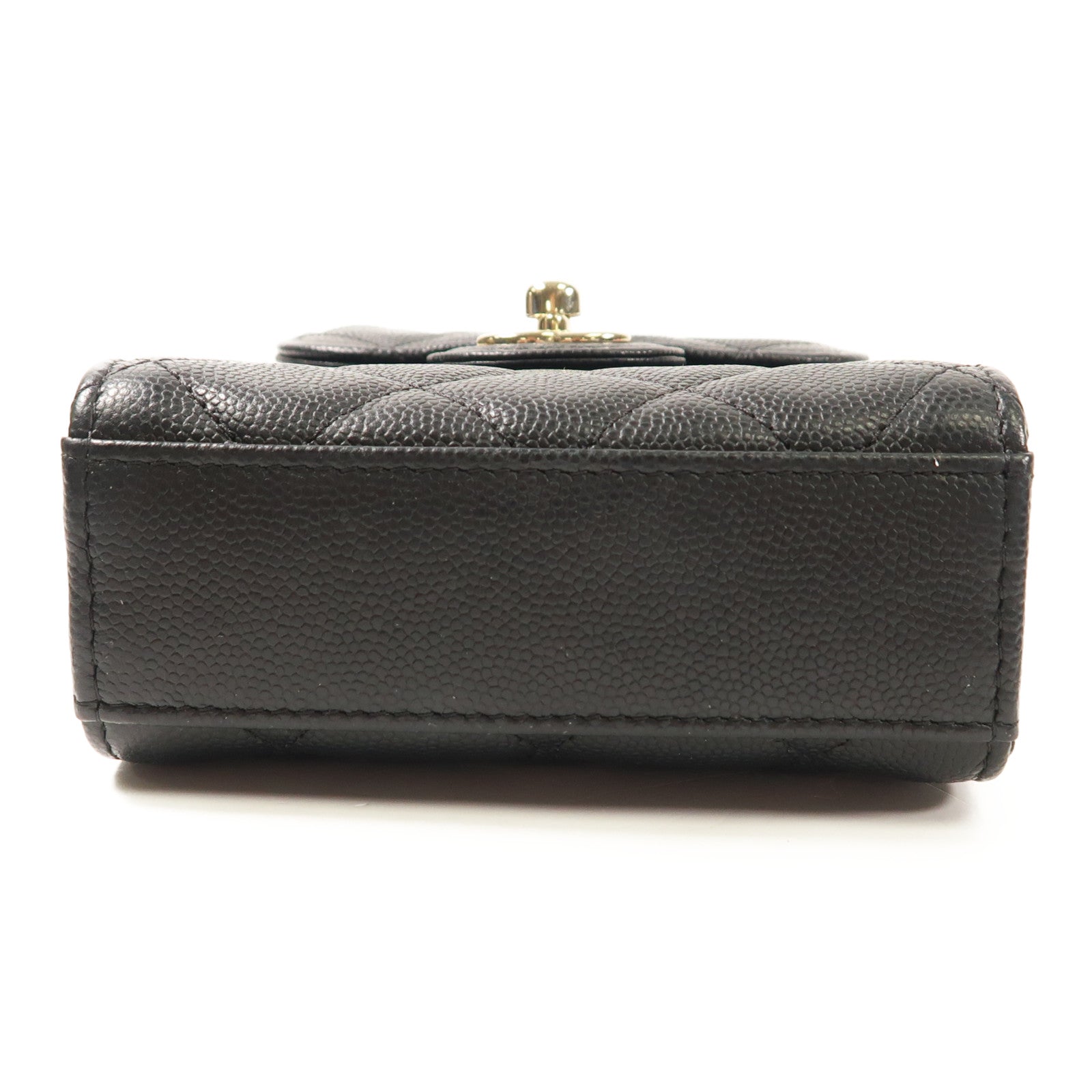 CHANEL 牛皮皮革Phone Bag金扣鏈帶肩背袋