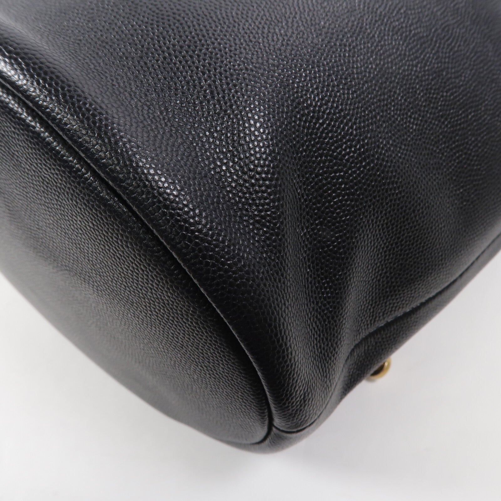 CHANEL 牛皮皮革Drawstring Bucket鏈帶肩背袋