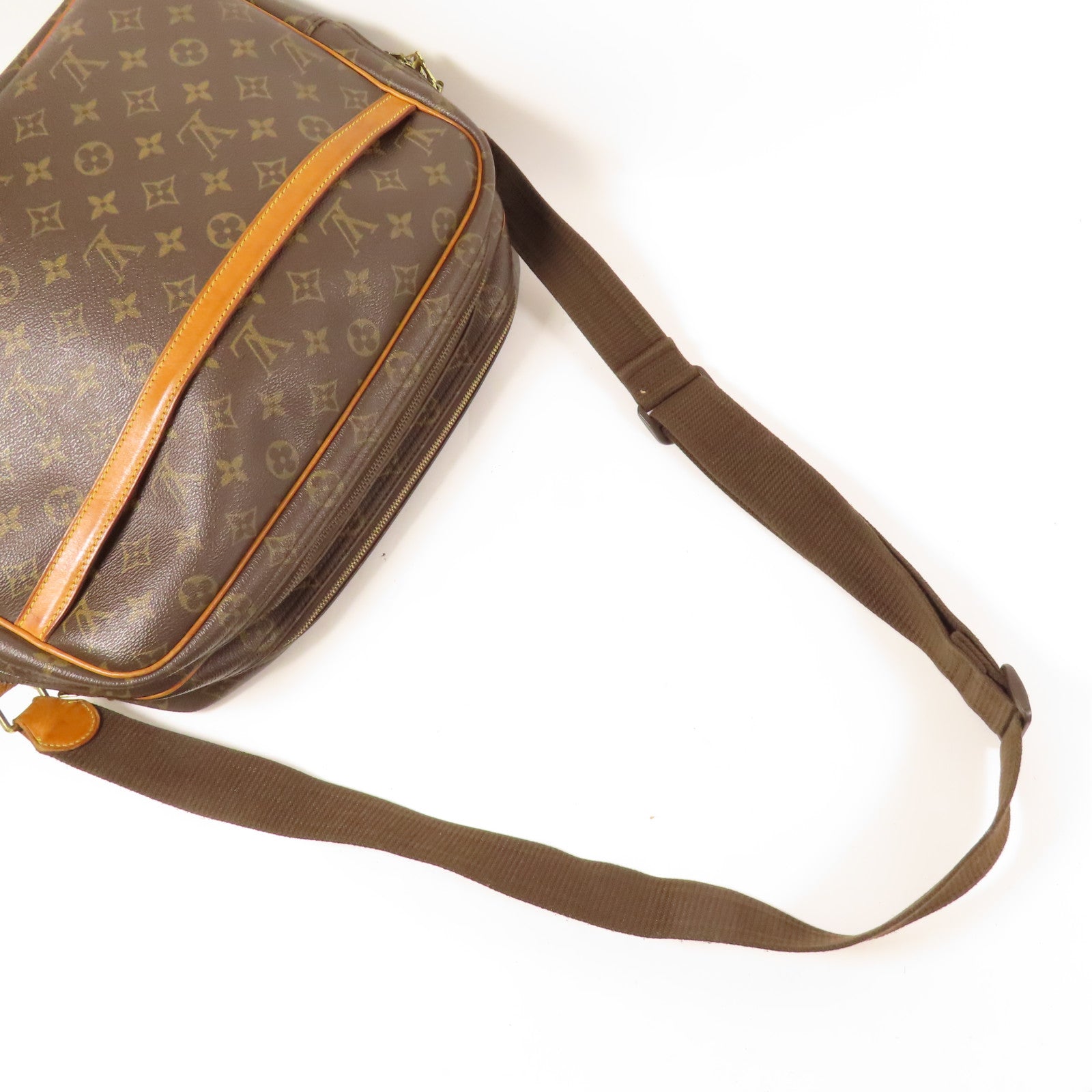 LOUIS VUITTON Monogram Reporter GM金扣肩背袋