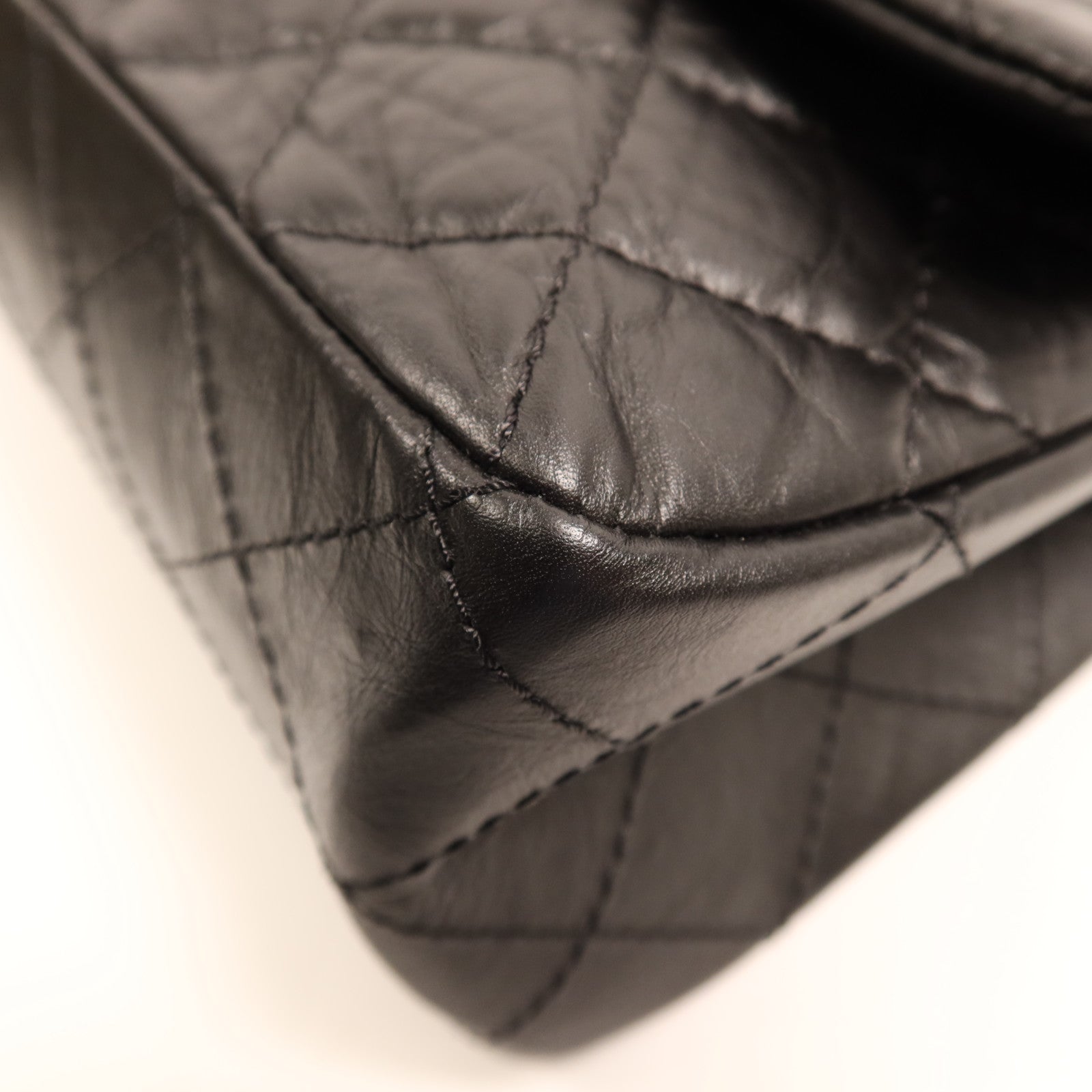 CHANEL 牛皮皮革2.55銀扣鏈帶肩背袋