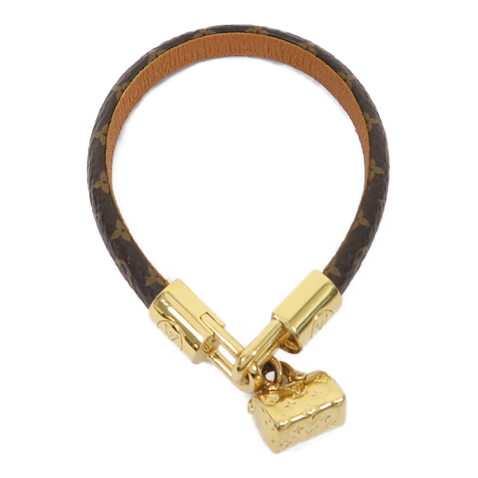 LOUIS VUITTON Monogram/金屬Bracelet手鐲啡色