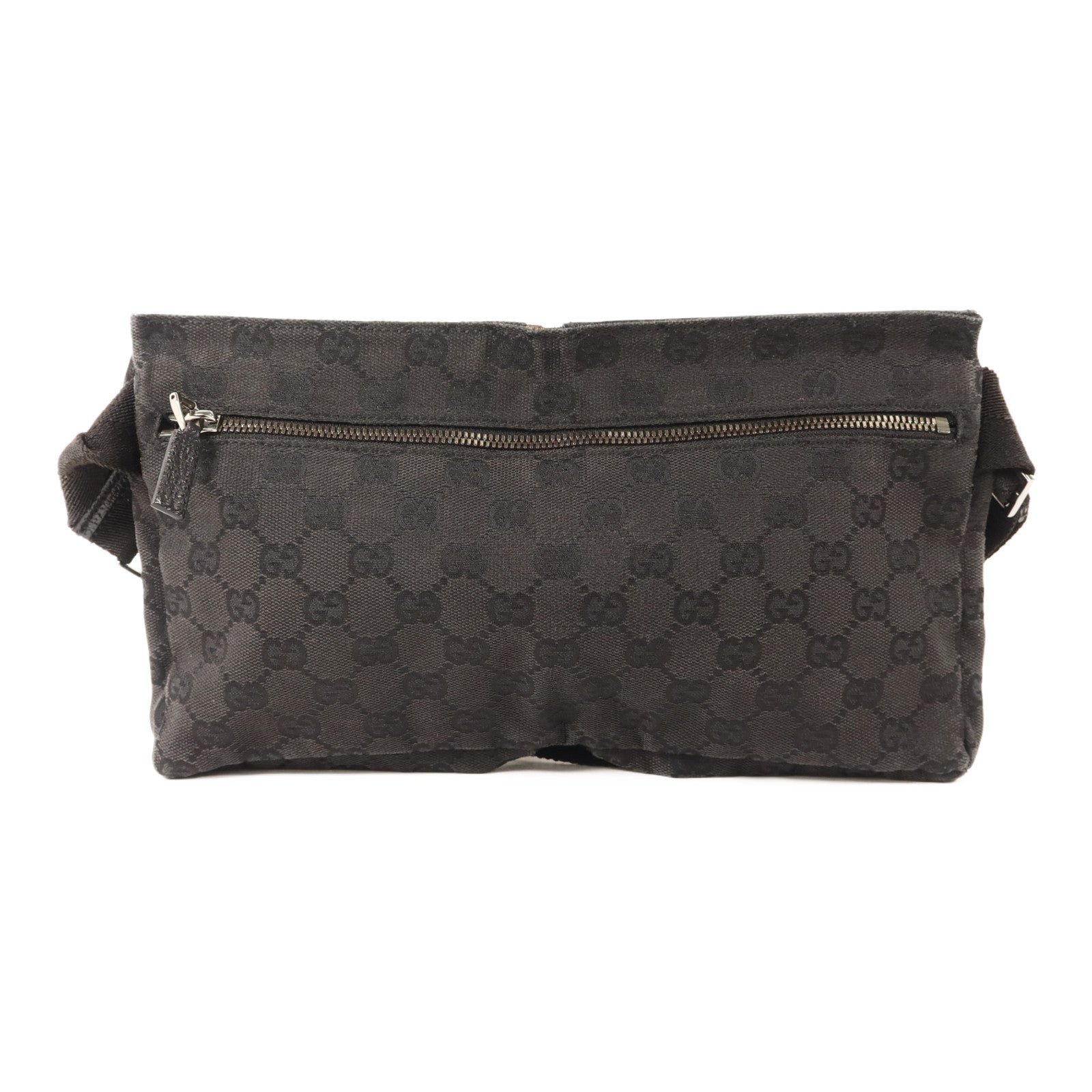 GUCCI 帆布Waist Bag銀扣腰包