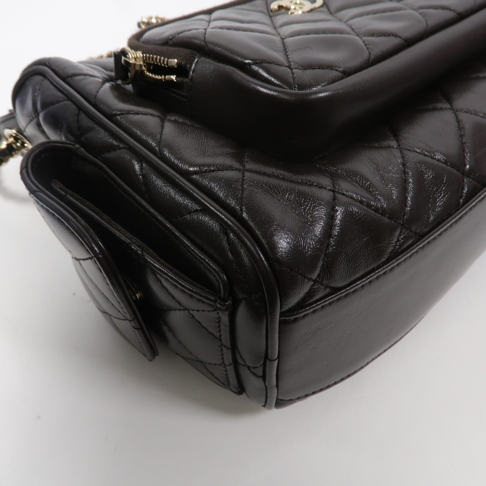 CHANEL 羊皮皮革Camera Bag鏈帶肩背袋