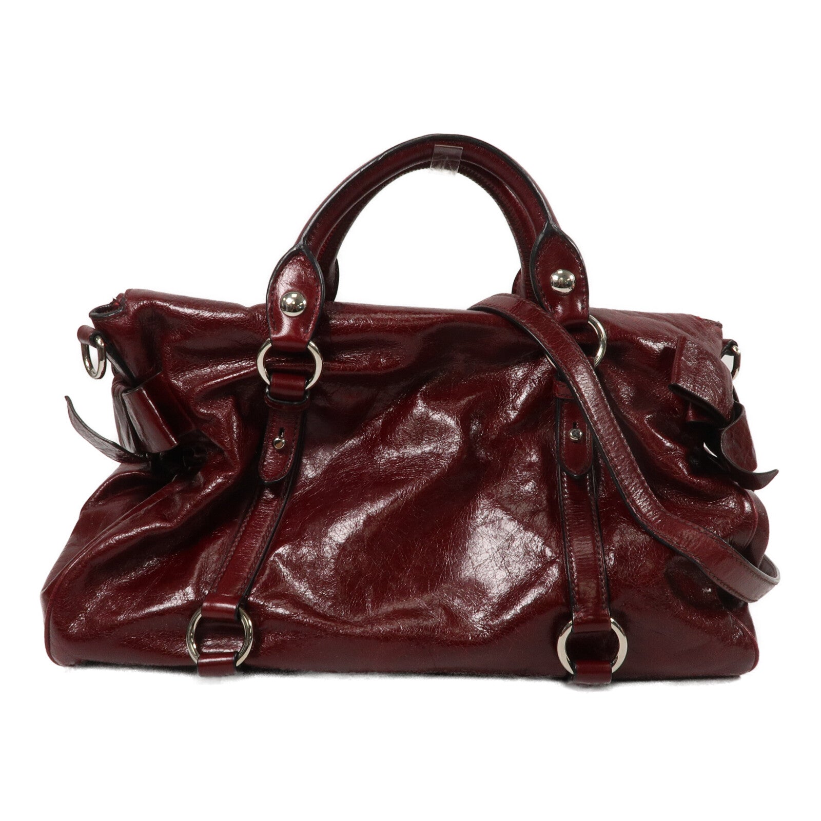 Miu Miu 牛皮皮革2 Way Shoulder手挽肩背兩用袋