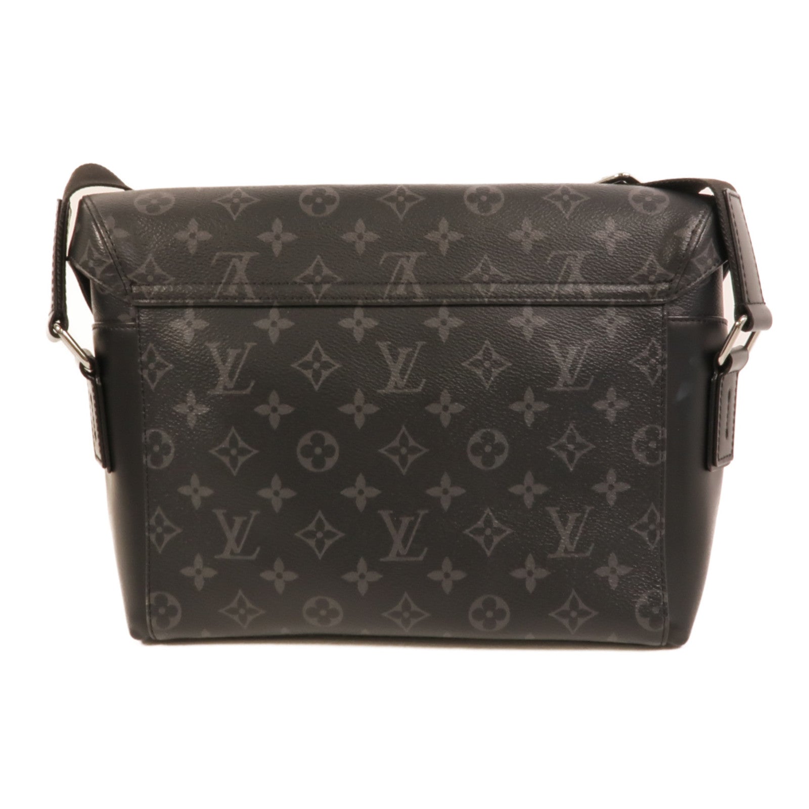 LOUIS VUITTON Monogram Eclipse Messenger PM Voyager銀扣肩背袋