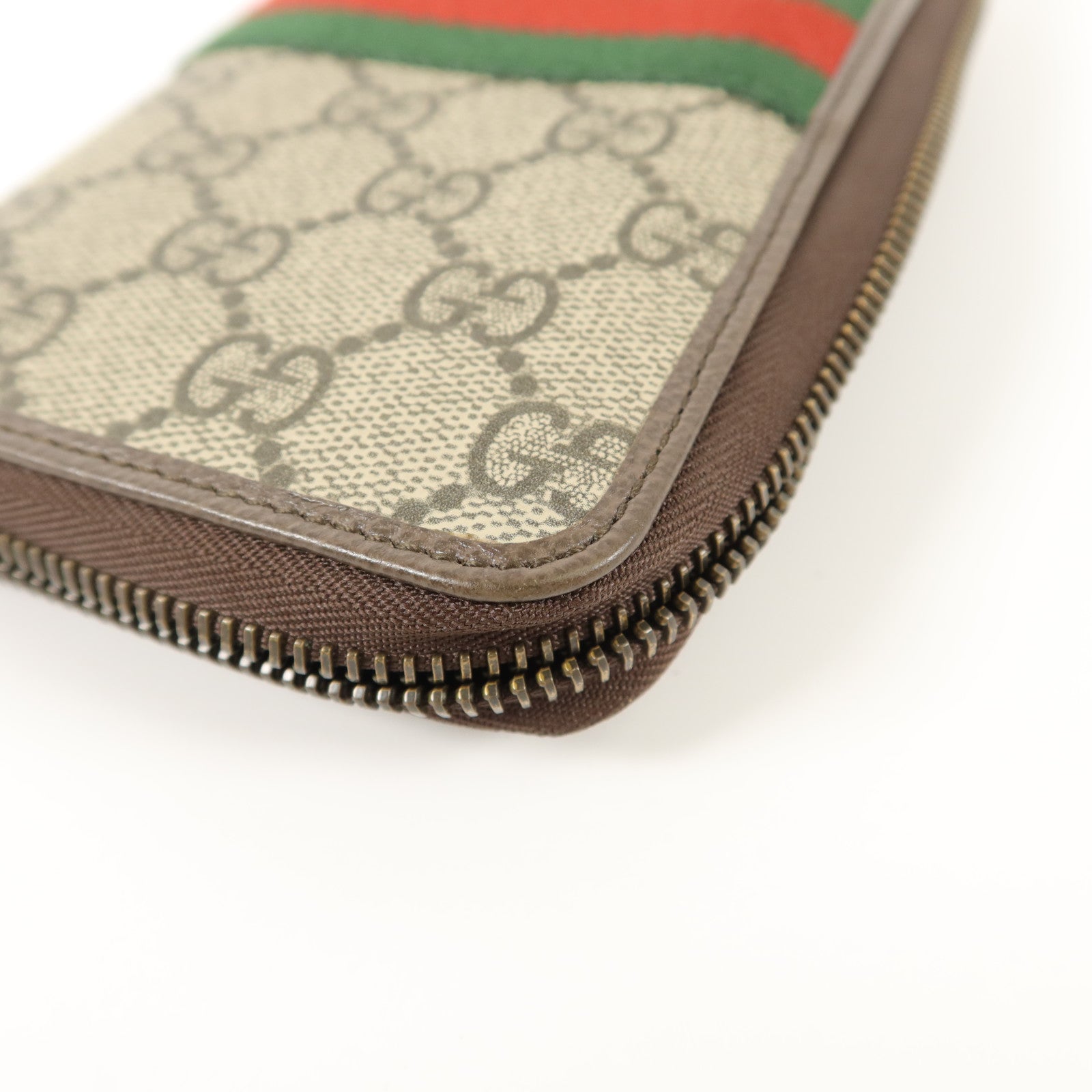 GUCCI 塗層帆布Zipper Long Wallet長錢包
