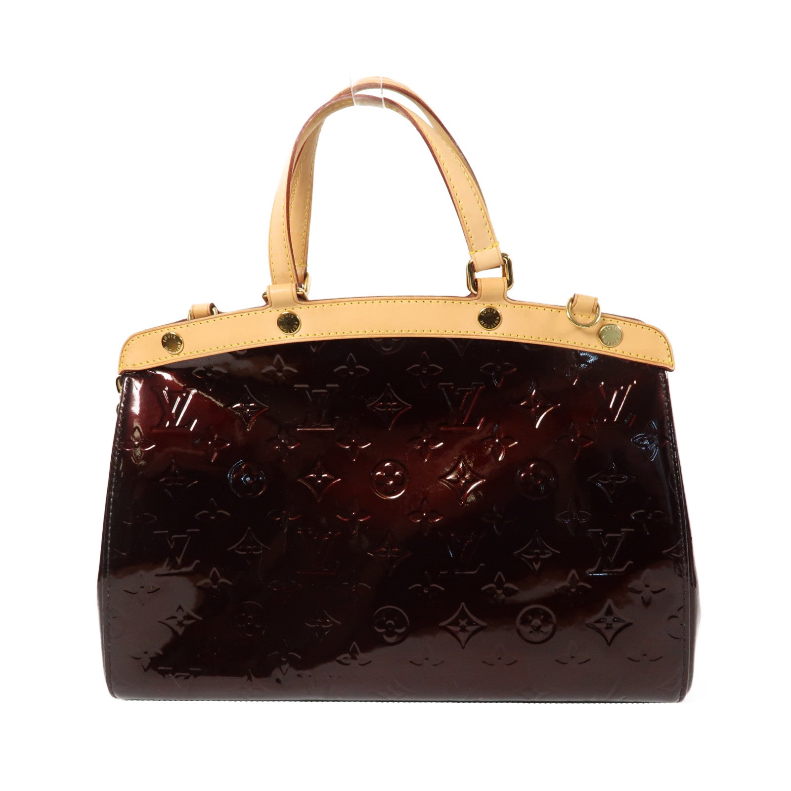 LOUIS VUITTON 【激減優惠】Monogram Vernis Brea MM金扣手挽肩背兩用袋紅色