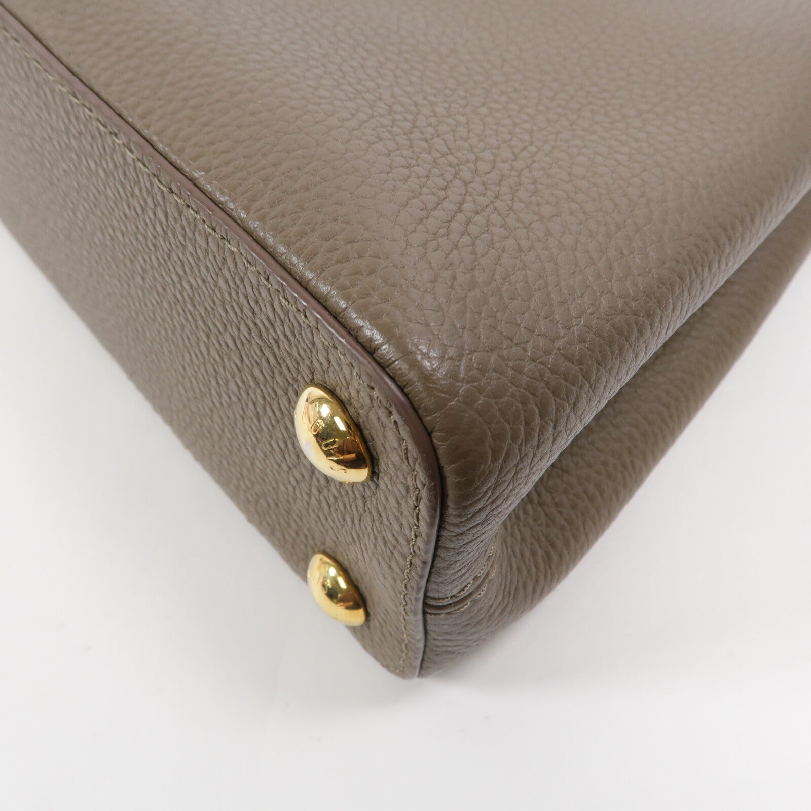 LOUIS VUITTON 牛皮皮革Capucines BB手挽肩背兩用袋