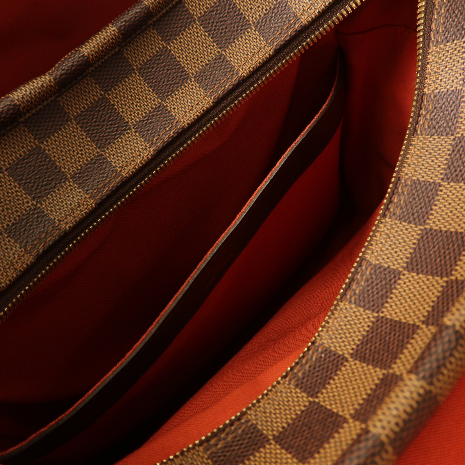 LOUIS VUITTON Damier Naviglio金扣肩背袋啡色