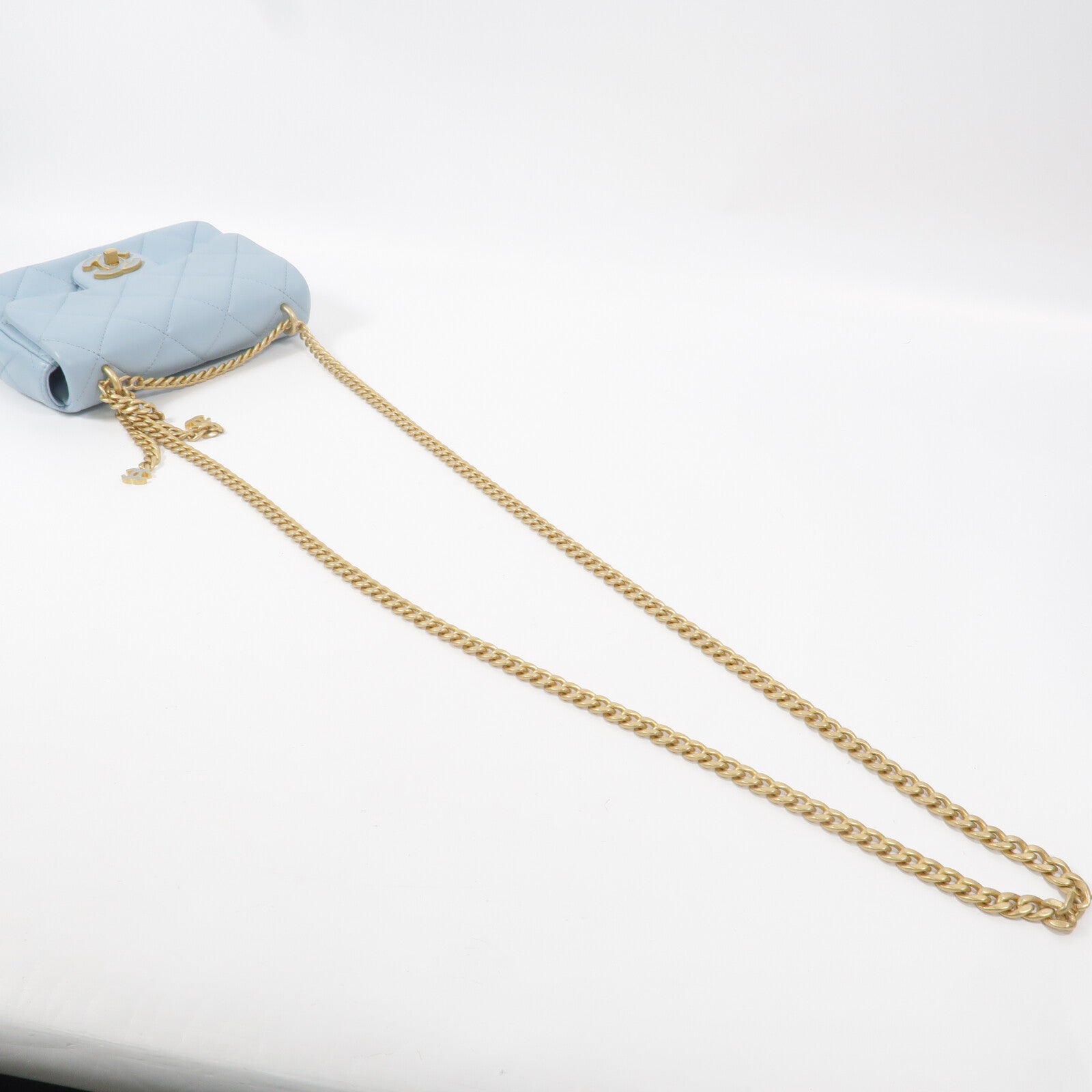 CHANEL 牛皮皮革Chain shoulder鏈帶肩背袋
