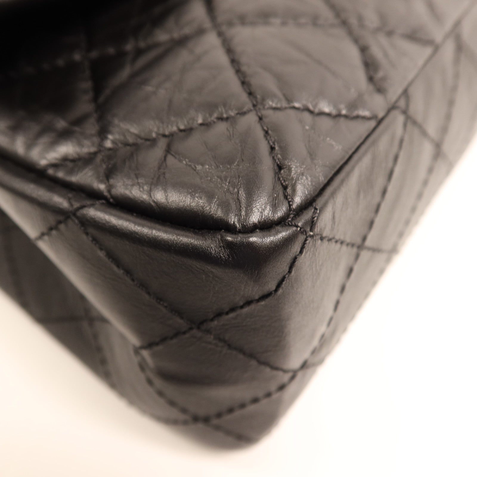 CHANEL 牛皮皮革2.55銀扣鏈帶肩背袋