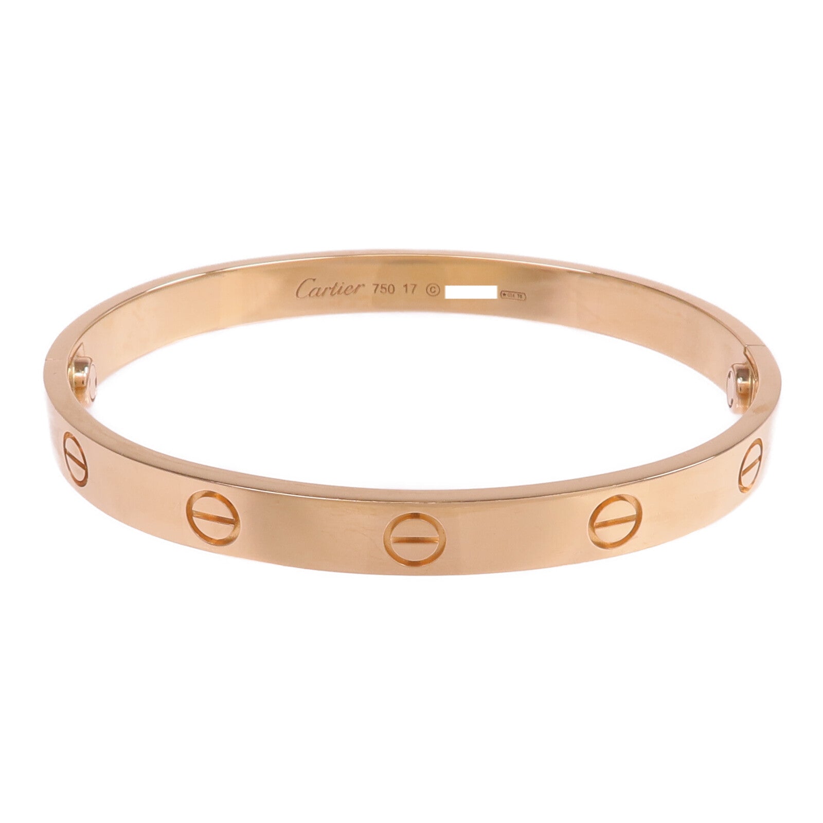 CARTIER 18K玫瑰金Love Bracelet手鐲Cartier#17