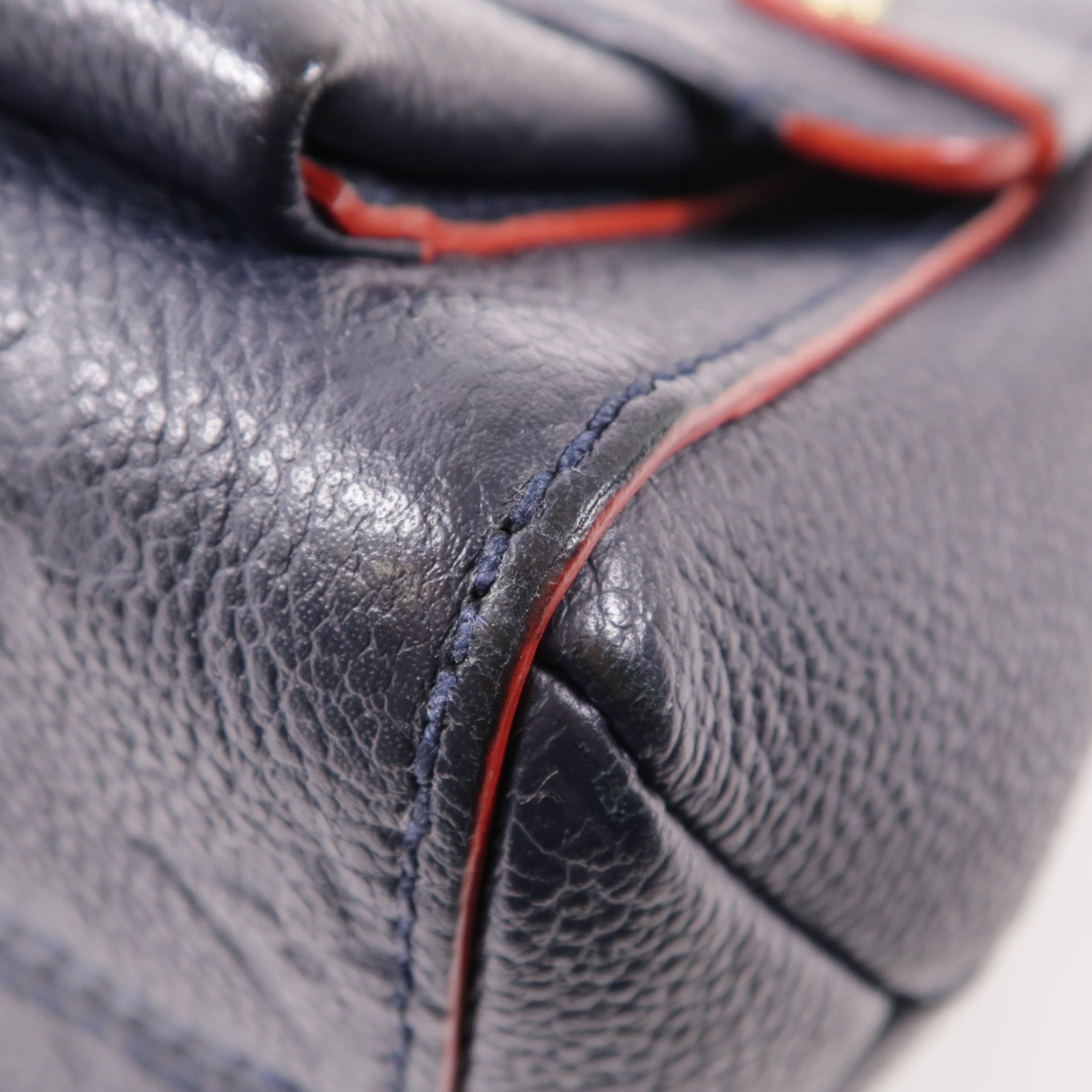 LOUIS VUITTON Monogram Empreinte Vavin PM金扣肩背袋深藍色