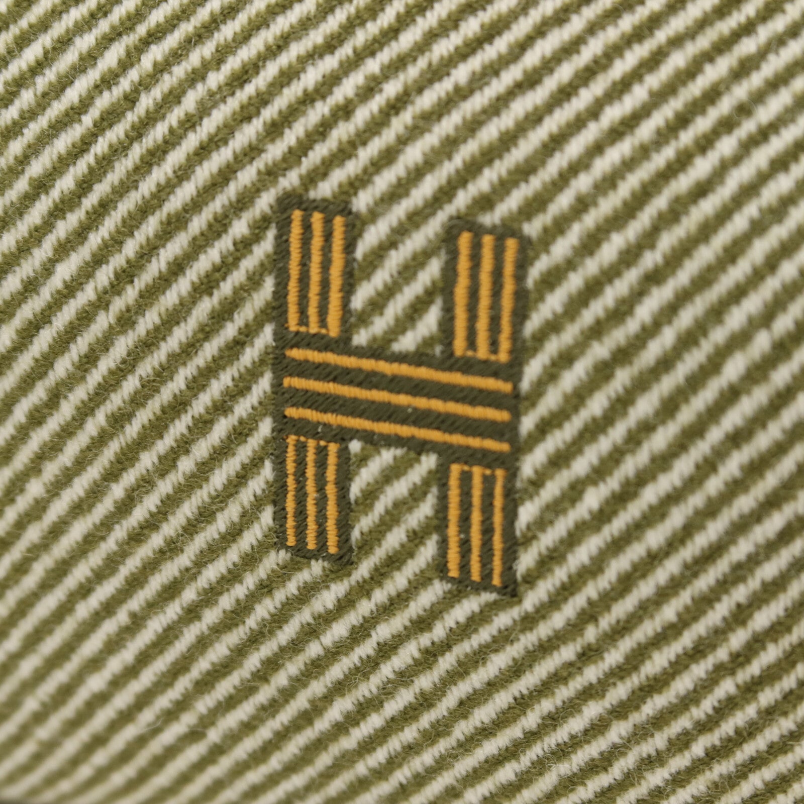 HERMES 帆布Bride-A Brac Cabriole PM銀扣手挽袋Green/Yellow/Beige
