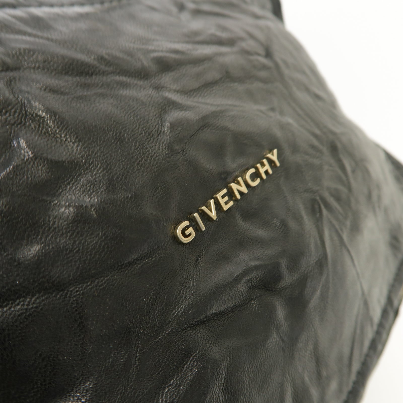 GIVENCHY 【清倉大減價】牛皮皮革Pandora Shoulder Bag金扣手挽肩背兩用袋黑色