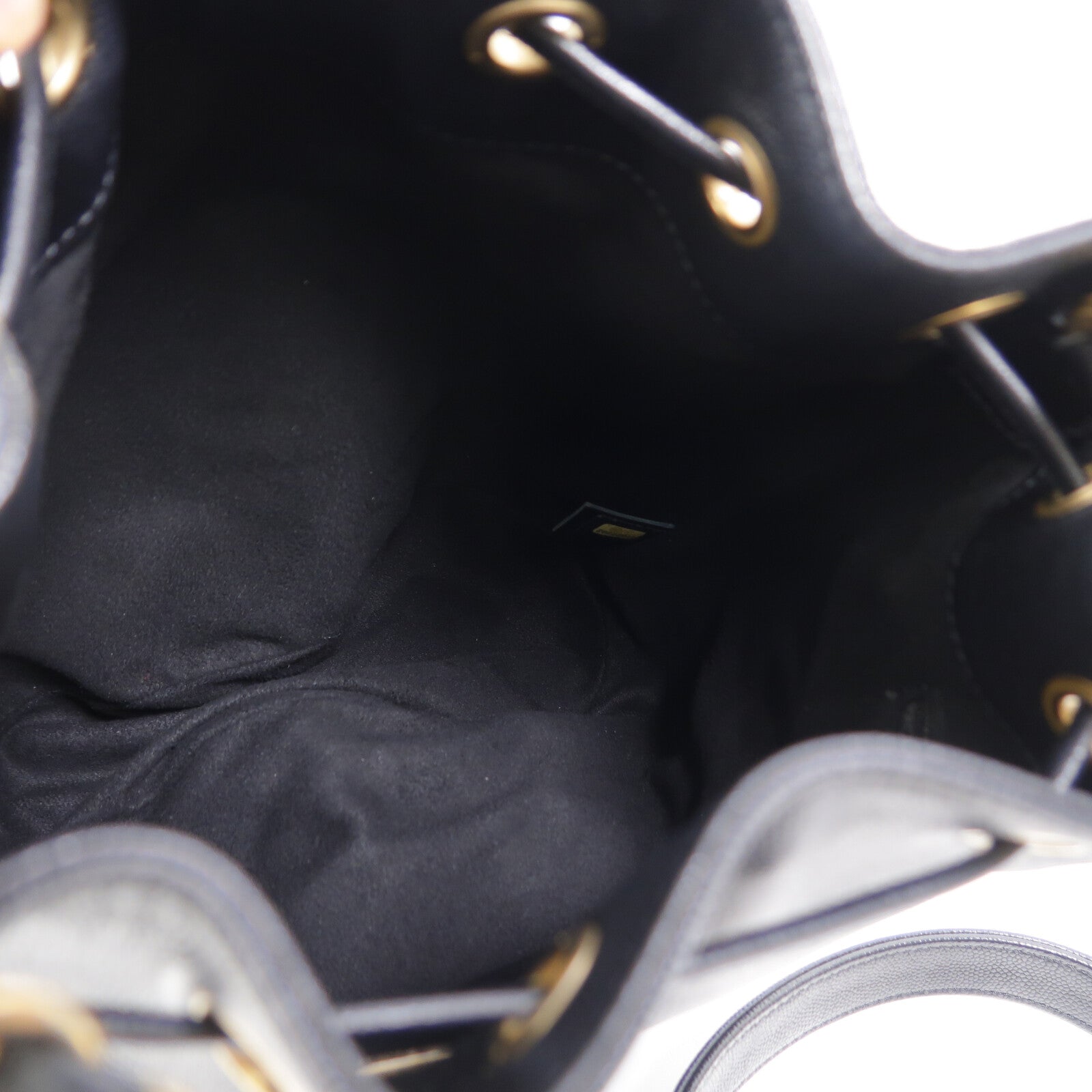 CHANEL 牛皮皮革Drawstring Bucket鏈帶肩背袋