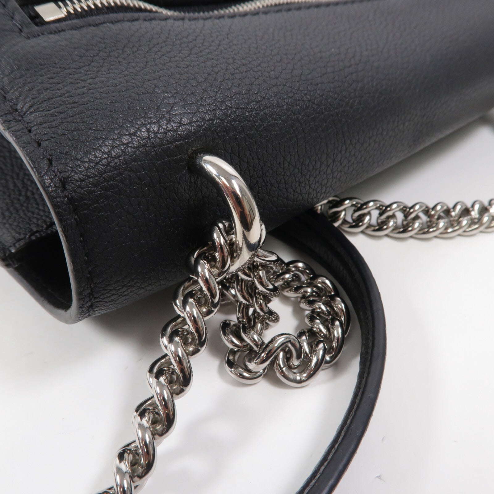 LOUIS VUITTON 牛皮皮革Mylockme銀扣鏈帶肩背袋