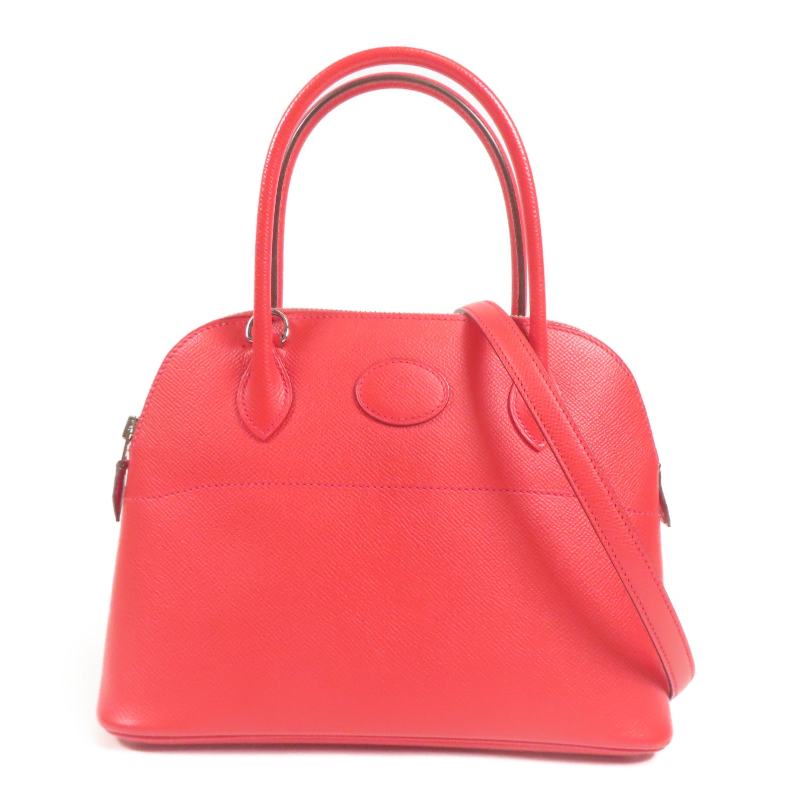 HERMES Epsom皮革Bolide 27銀扣手挽肩背兩用袋Bougainvillea