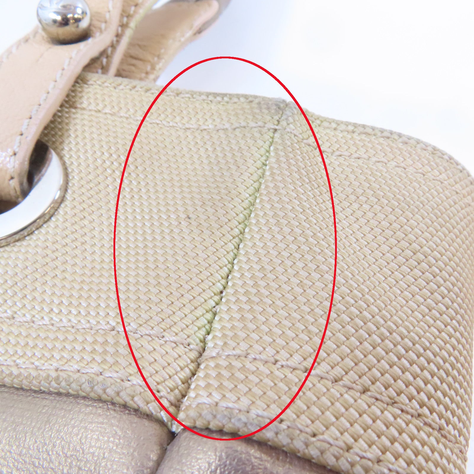 CHANEL (PRICE DOWN) Quilted CC SHW Paris Biarritz Tote Bag Handbag PVC Coated Canvas Beige