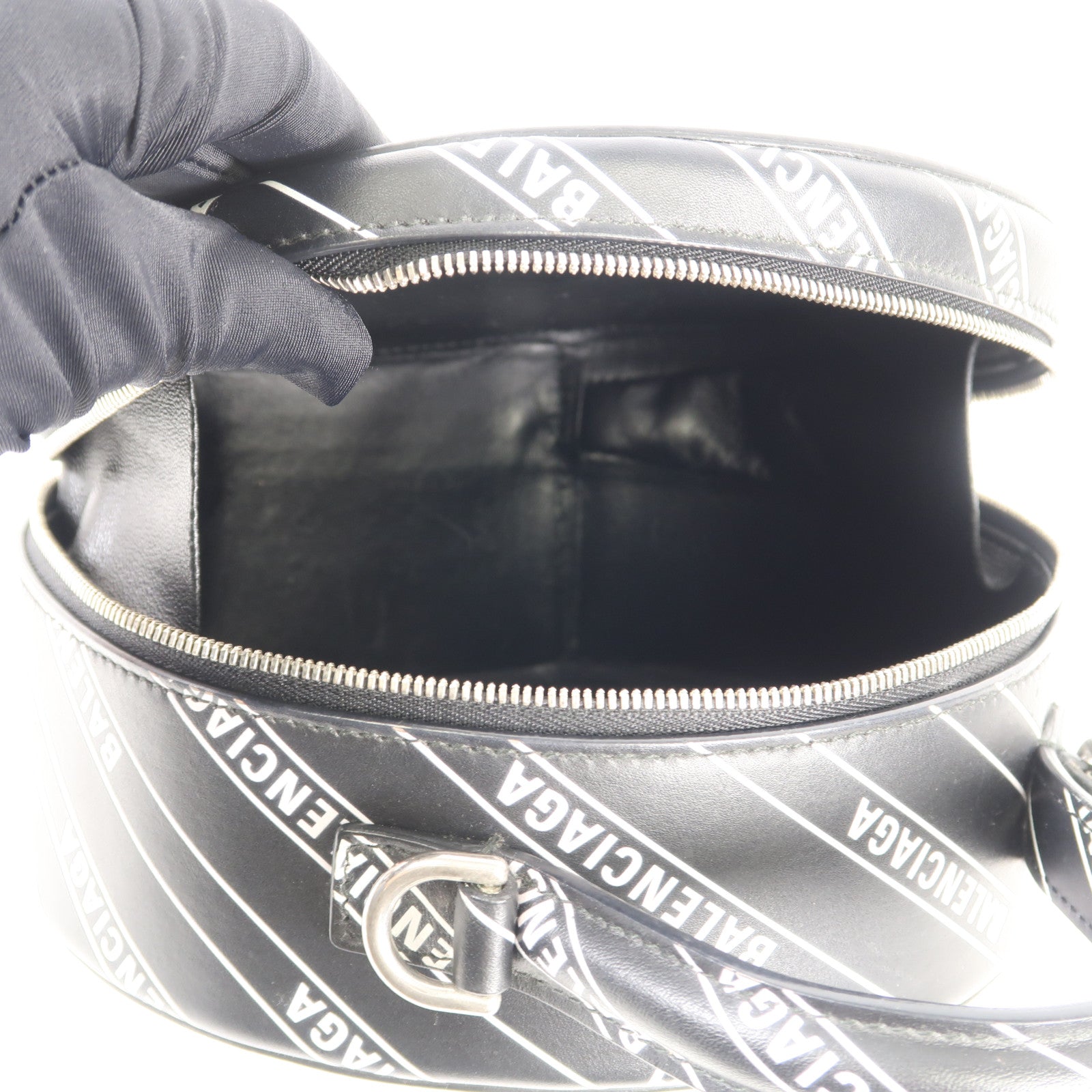 BALENCIAGA 牛皮皮革Shoulder Bag銀扣手挽肩背兩用袋