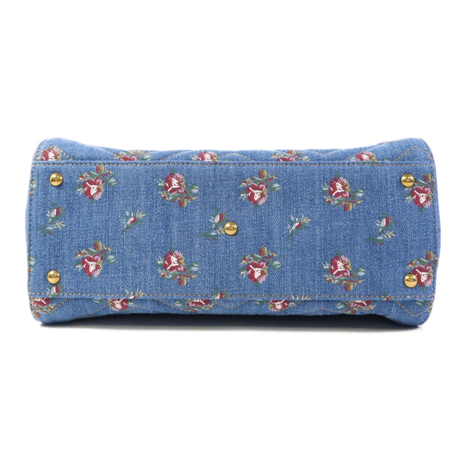 GUCCI 牛仔布Marmont Matelasse金扣手挽肩背兩用袋