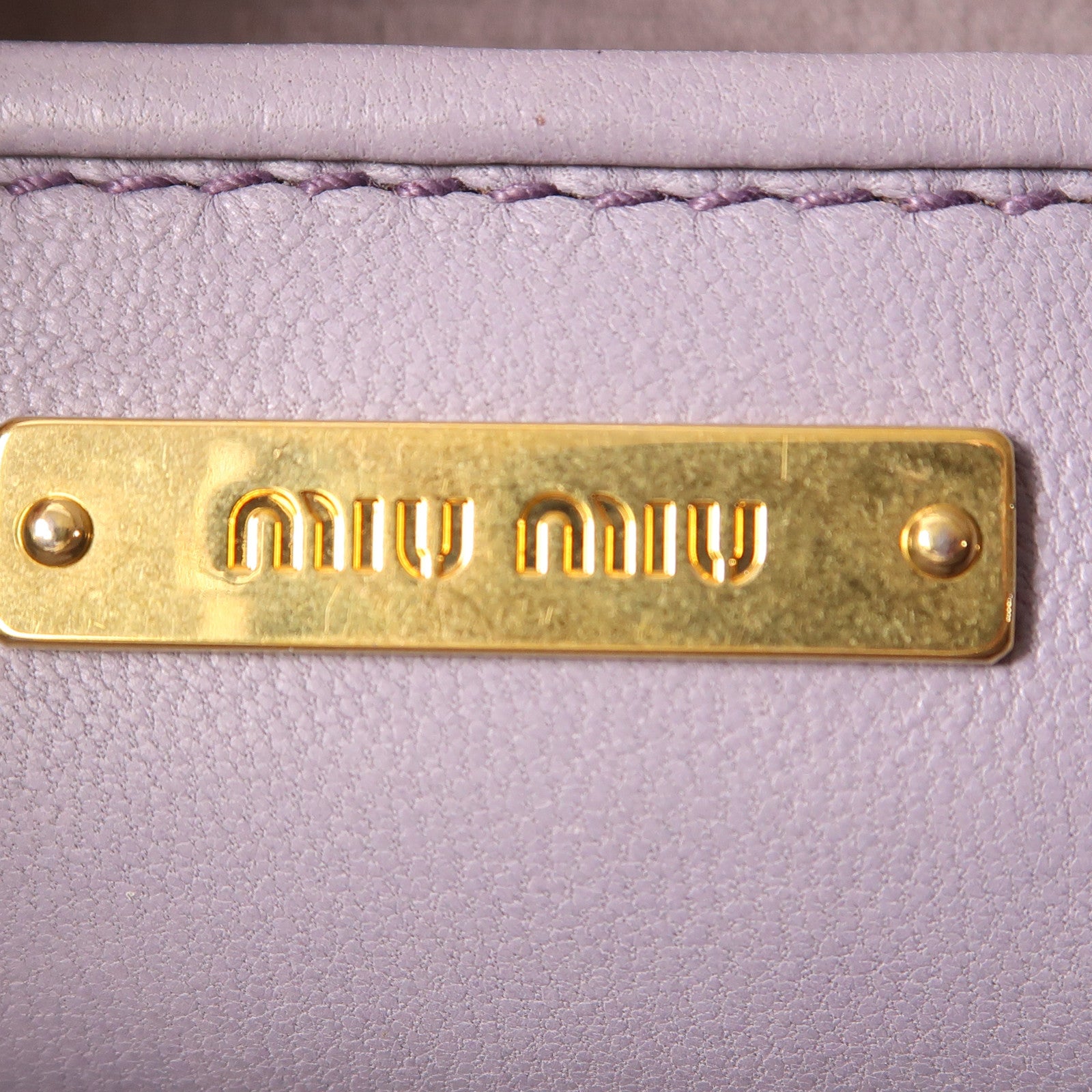 Miu Miu 羊皮皮革2 Way Shoulder Bag金扣手挽肩背兩用袋
