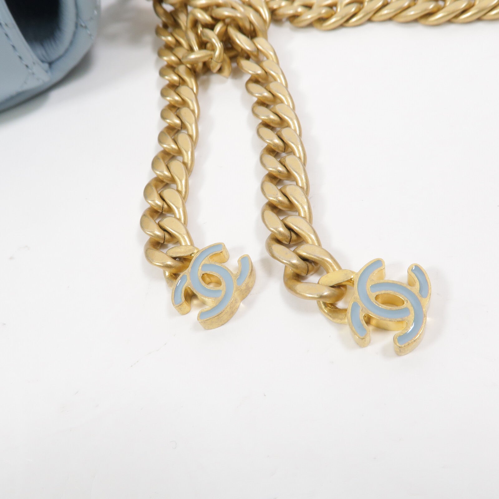 CHANEL 牛皮皮革Chain shoulder鏈帶肩背袋