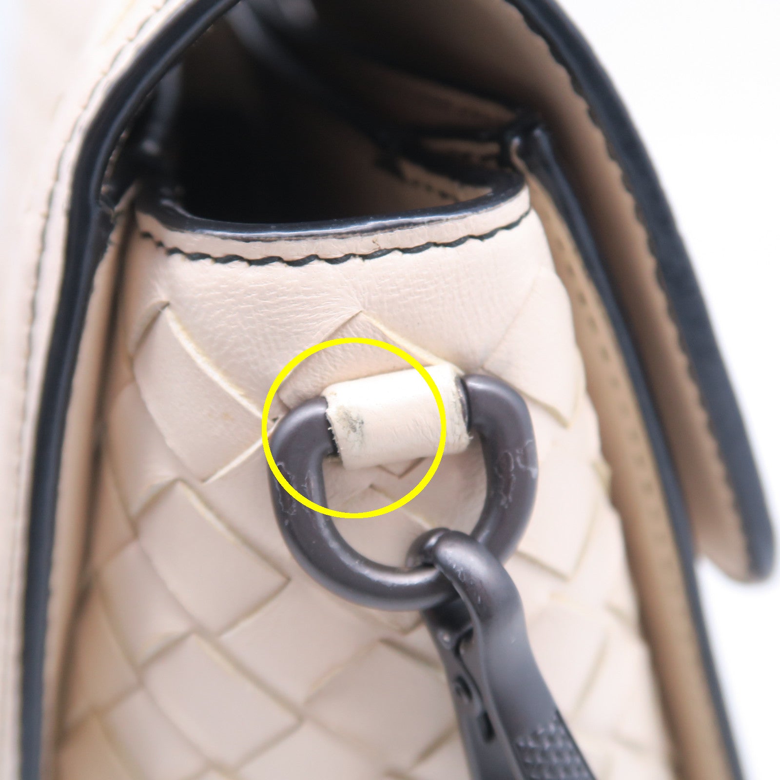 BOTTEGA VENETA 【激減優惠】皮革2 Way Shoulder金扣/黑扣肩背袋米色