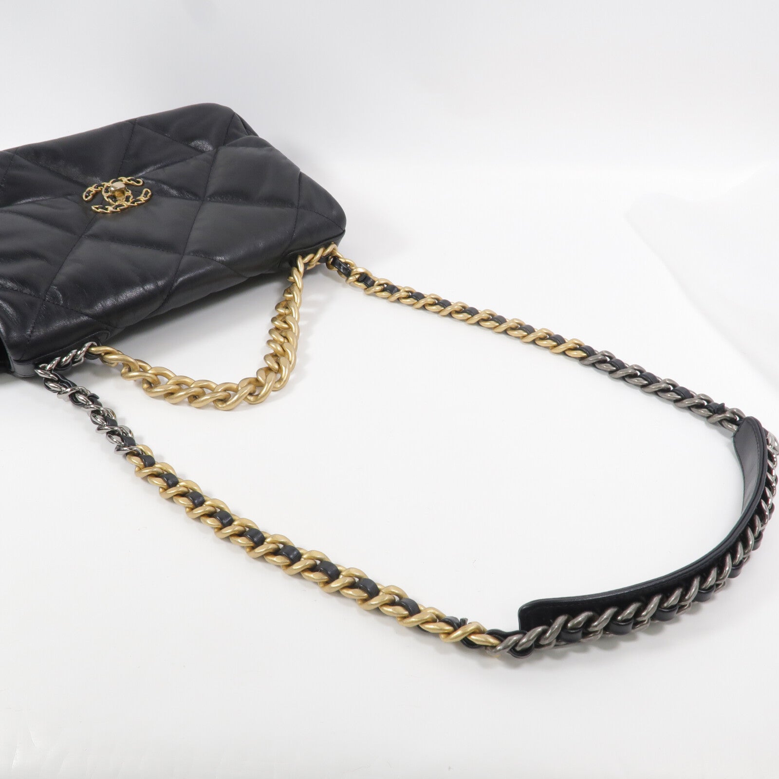 CHANEL 羊皮皮革Chanel 19 Large手挽肩背兩用袋