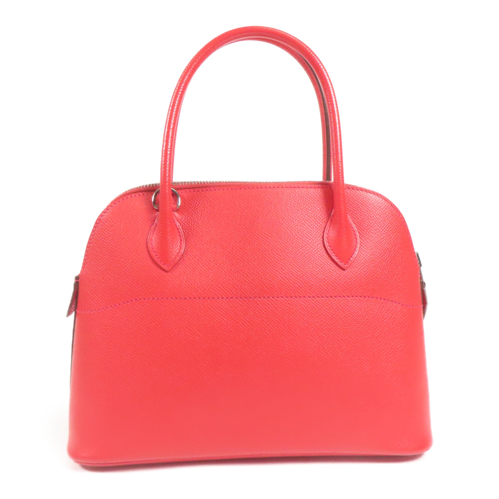 HERMES Epsom皮革Bolide 27銀扣手挽肩背兩用袋Bougainvillea
