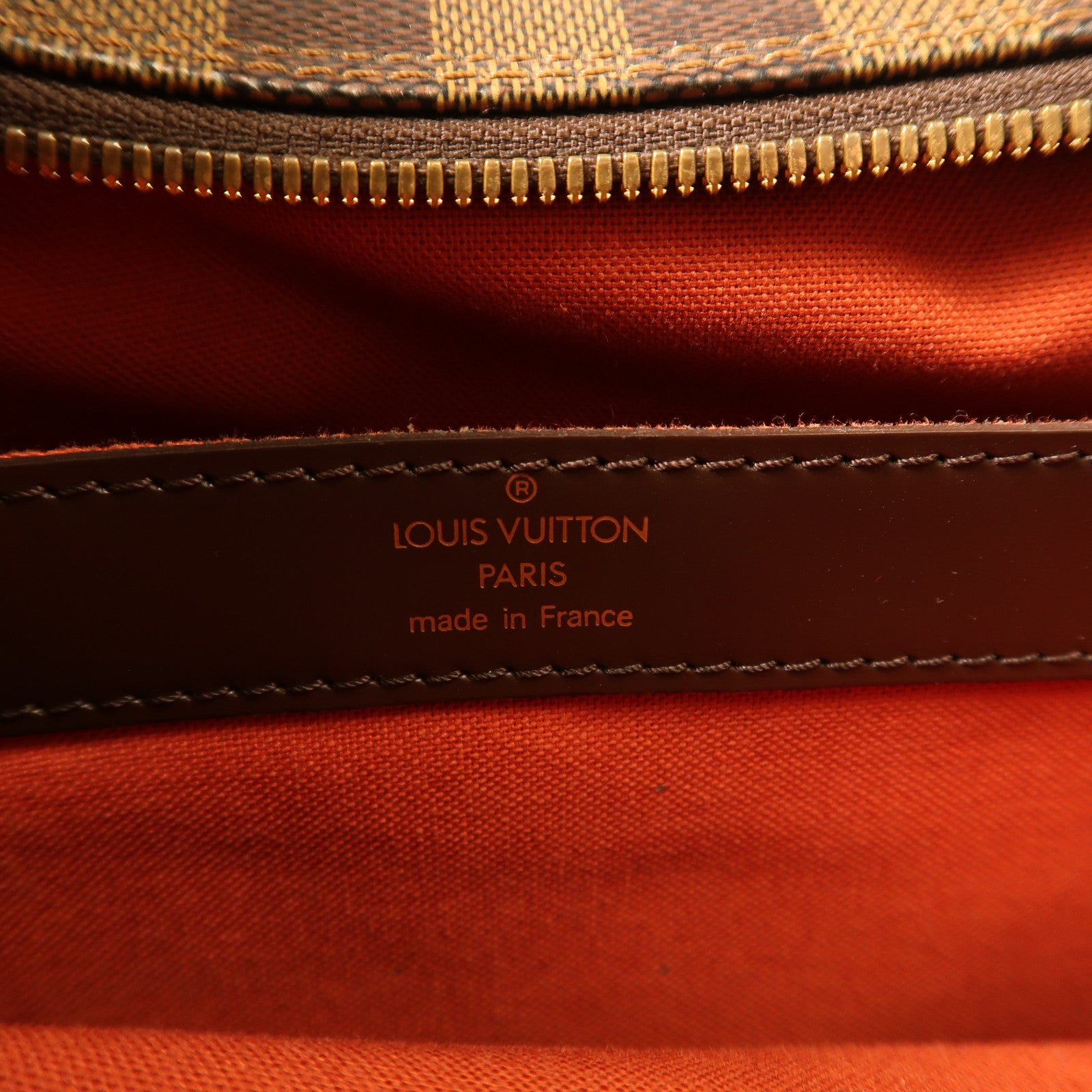 LOUIS VUITTON Damier Naviglio金扣肩背袋啡色