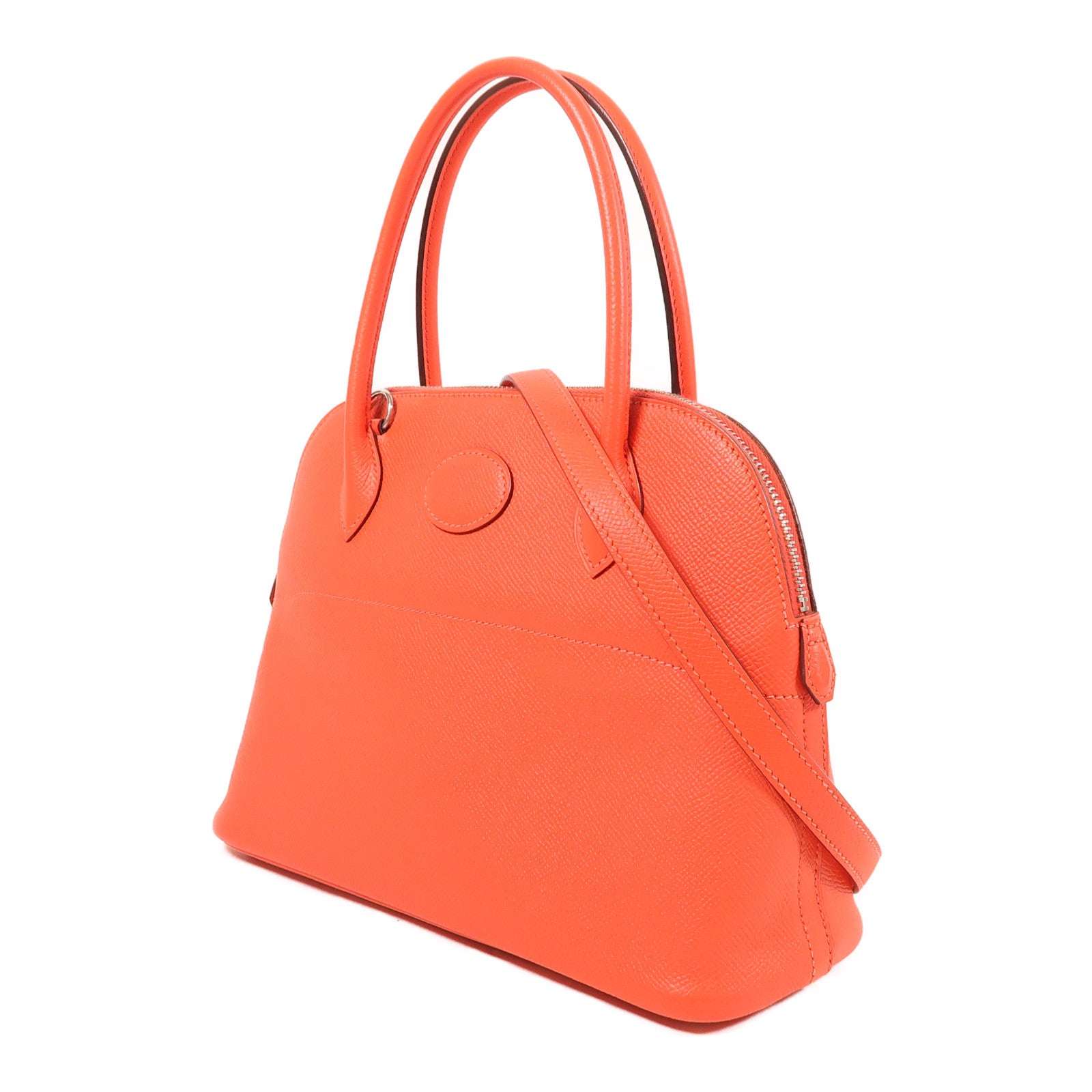 HERMES PHW Bolide 27 2 Way Shoulder Bag Veau Epsom Leather Rouge De Coeur