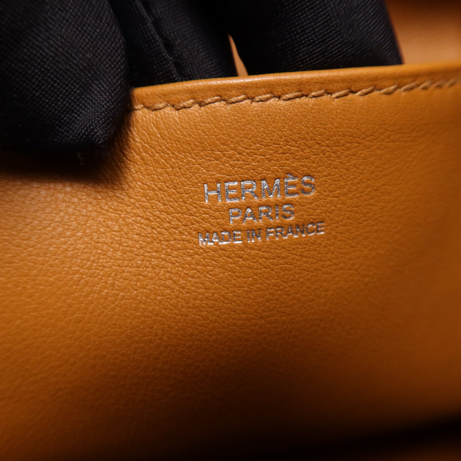 HERMES Evercolor皮革Licol 17肩背袋Toffee