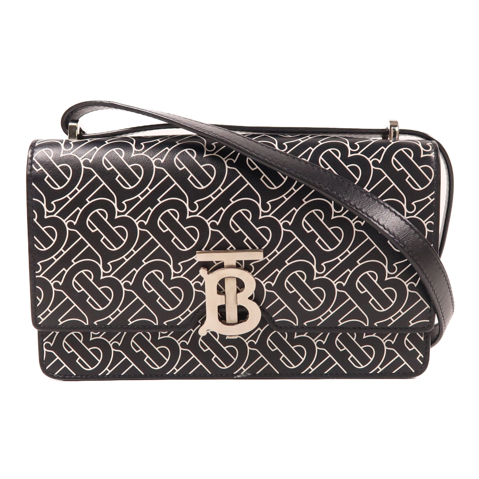 BURBERRY 皮革Shoulder Bag銀扣肩背袋
