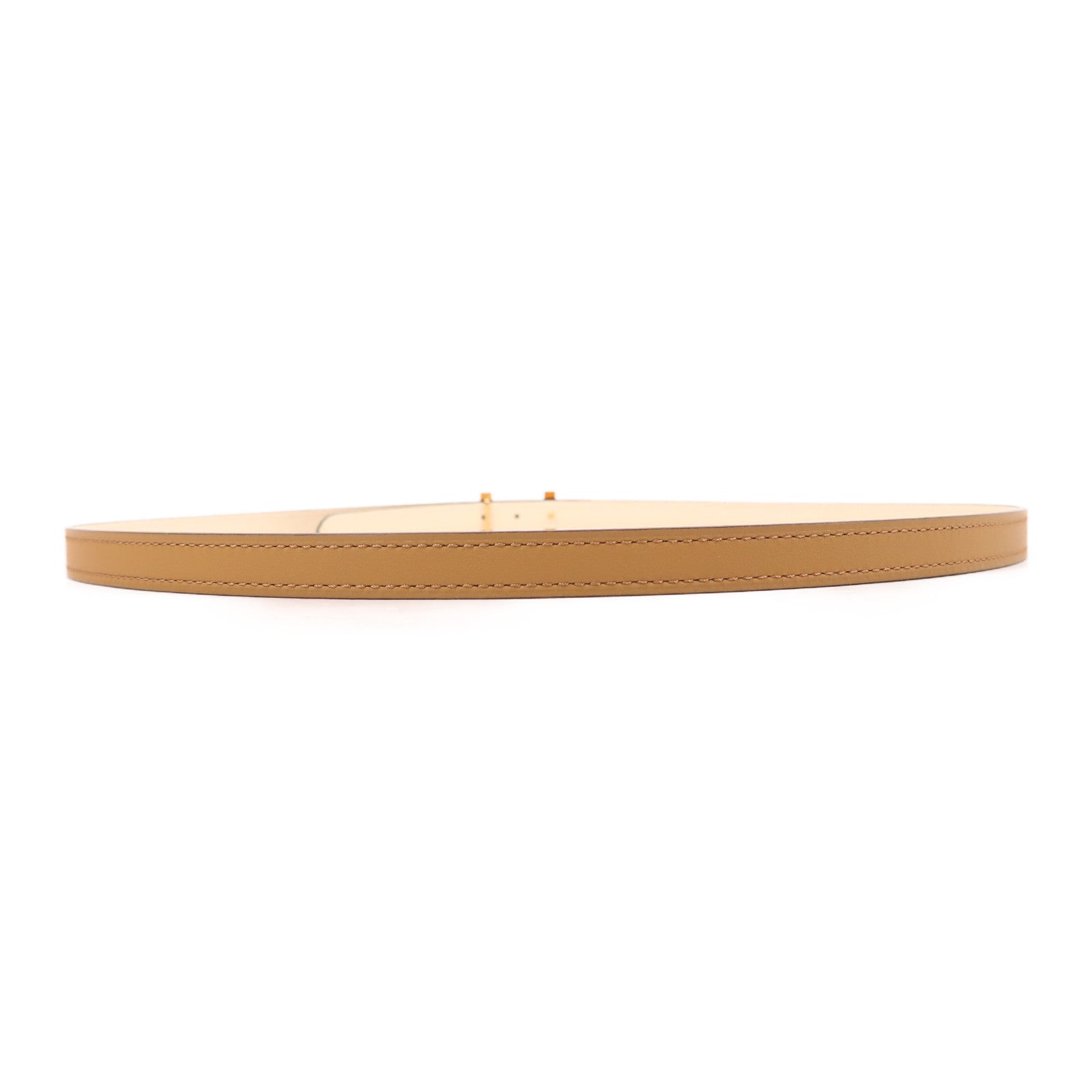 HERMES Epsom皮革H Belt 90cm金扣皮帶Sesame/Nata