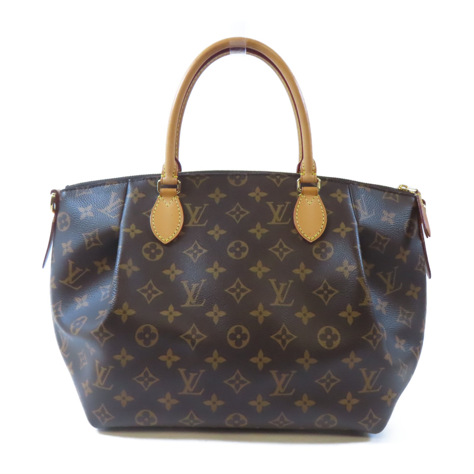 LOUIS VUITTON Monogram Turenne MM金扣手挽肩背兩用袋棕色