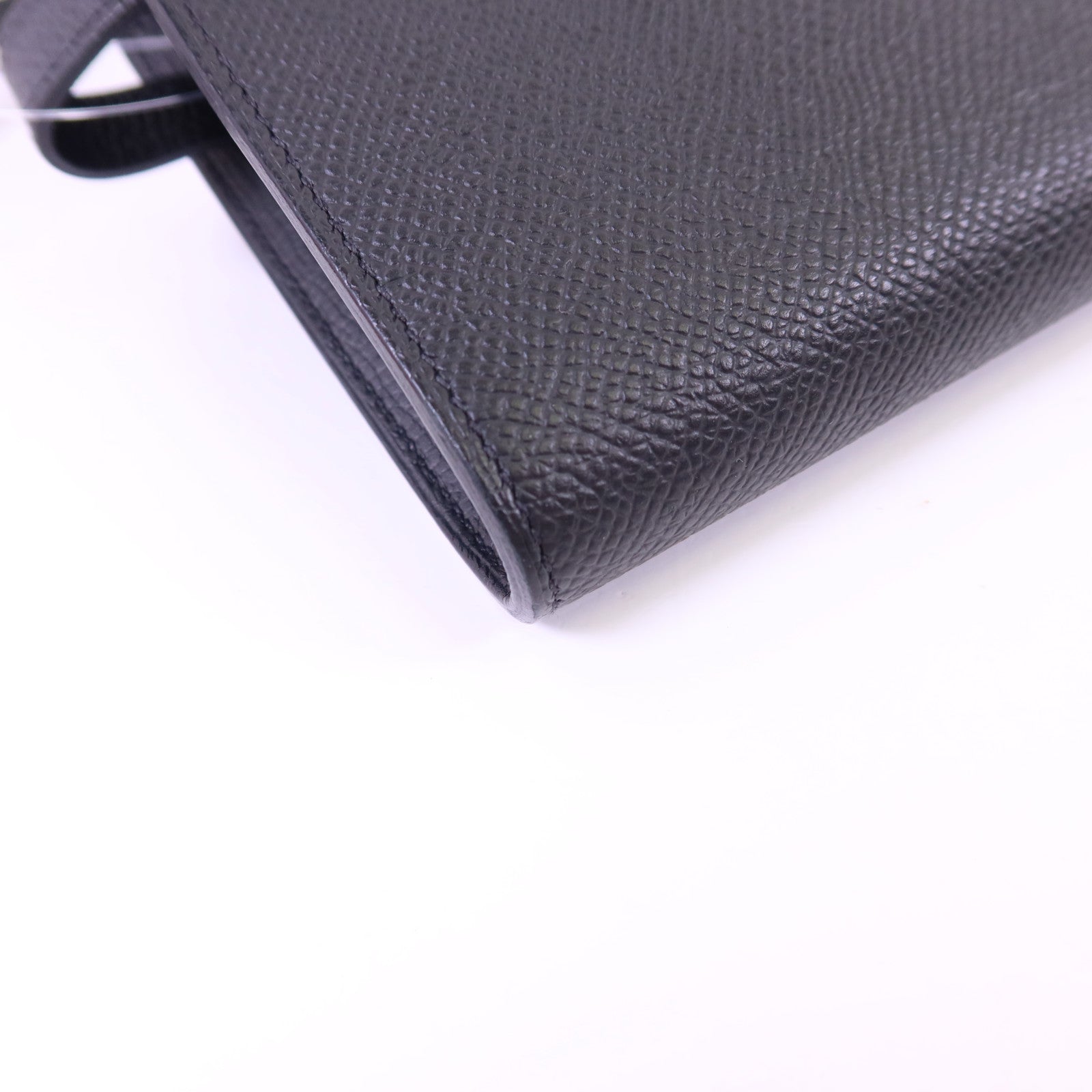 HERMES Epsom皮革Kelly To Go銀扣肩背袋Noir