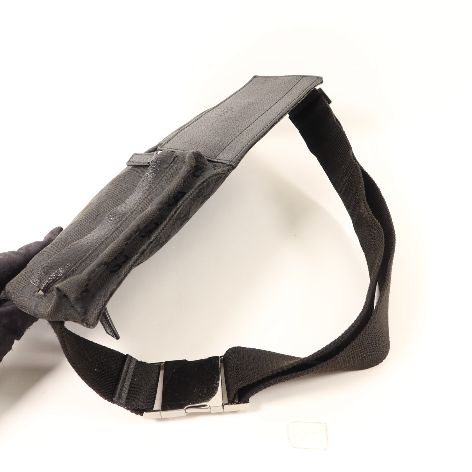 GUCCI 帆布Waist Bag銀扣腰包