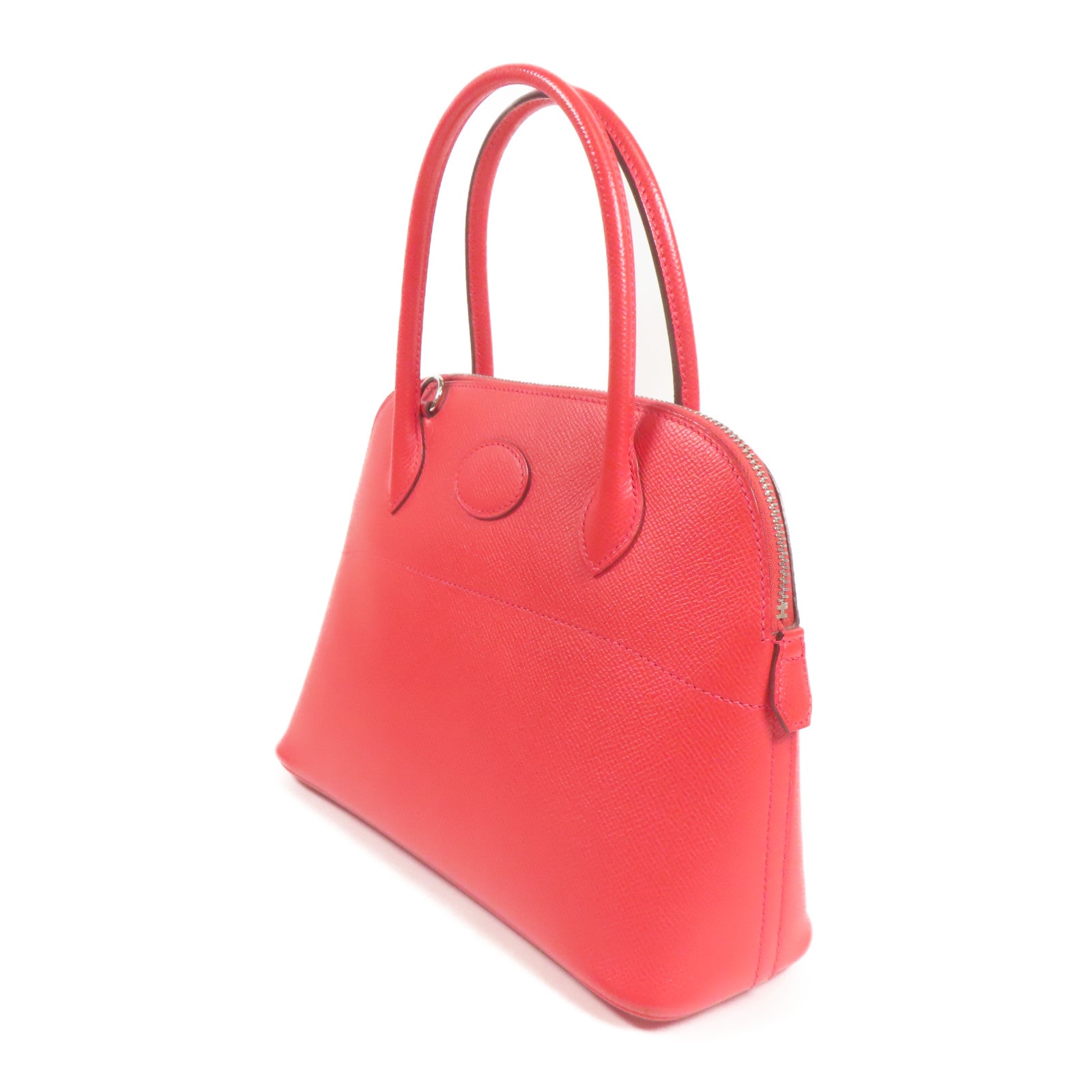 HERMES Epsom皮革Bolide 27銀扣手挽肩背兩用袋Bougainvillea