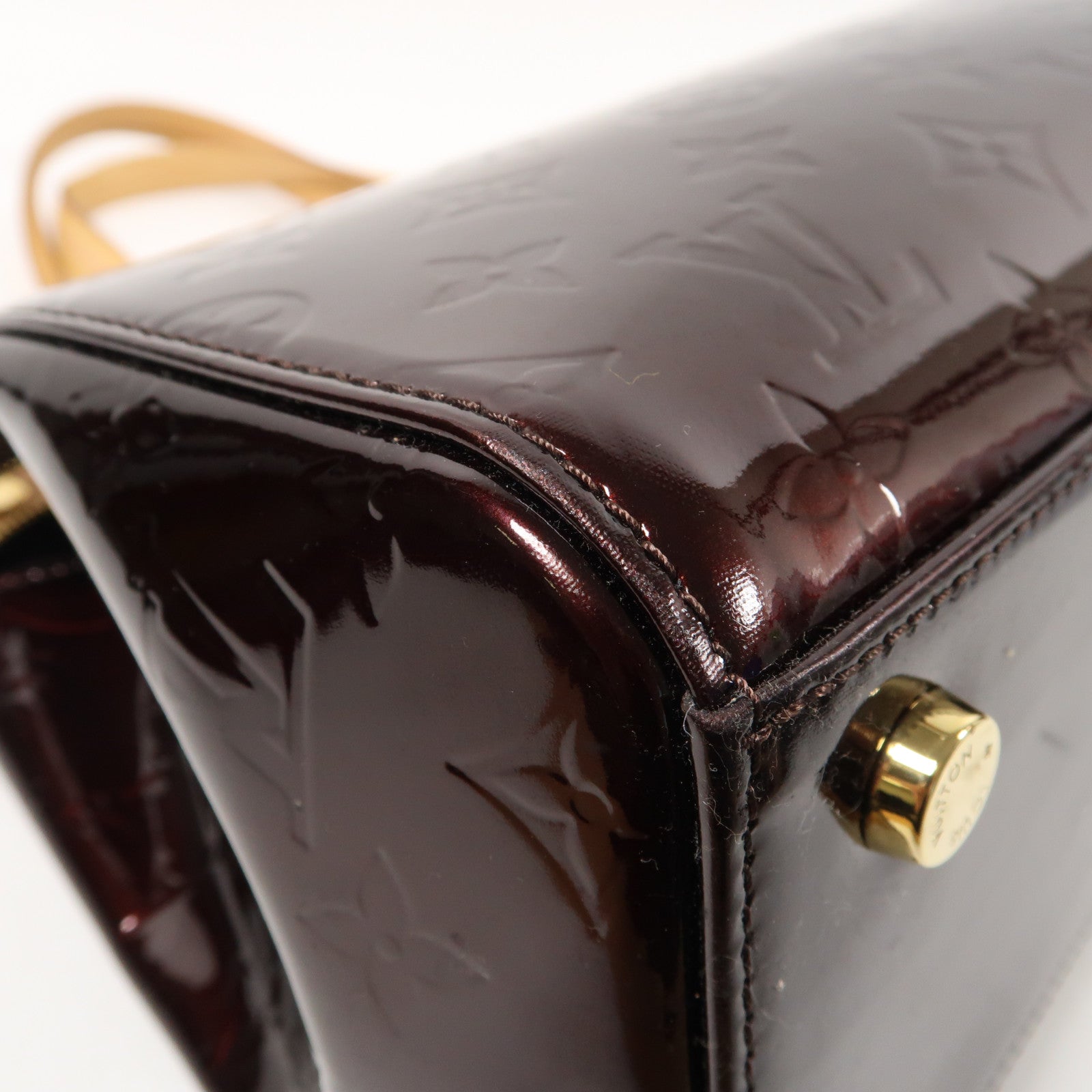 LOUIS VUITTON 【激減優惠】Monogram Vernis Brea MM金扣手挽肩背兩用袋紅色