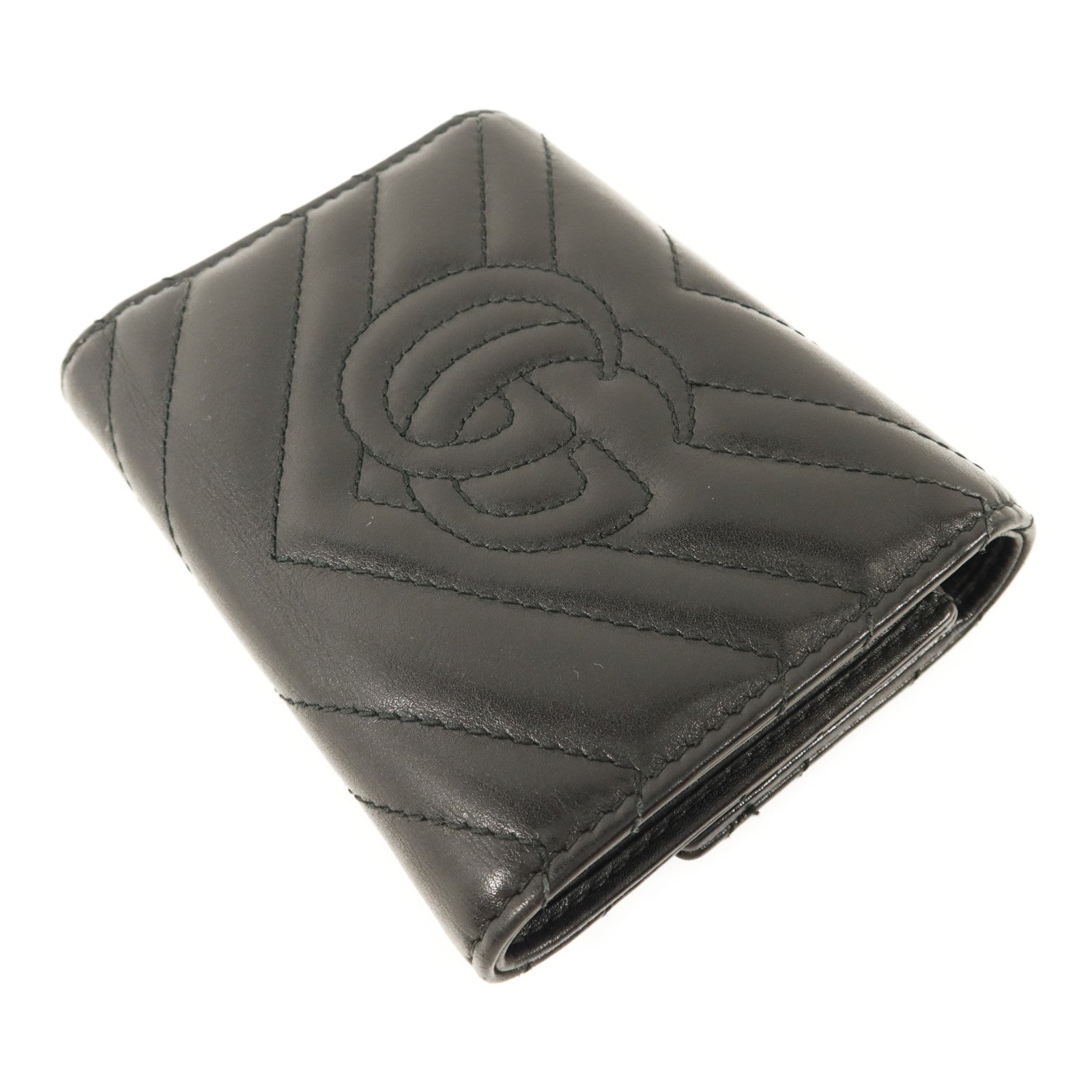 GUCCI 牛皮皮革GG Marmont Wallet金扣錢包