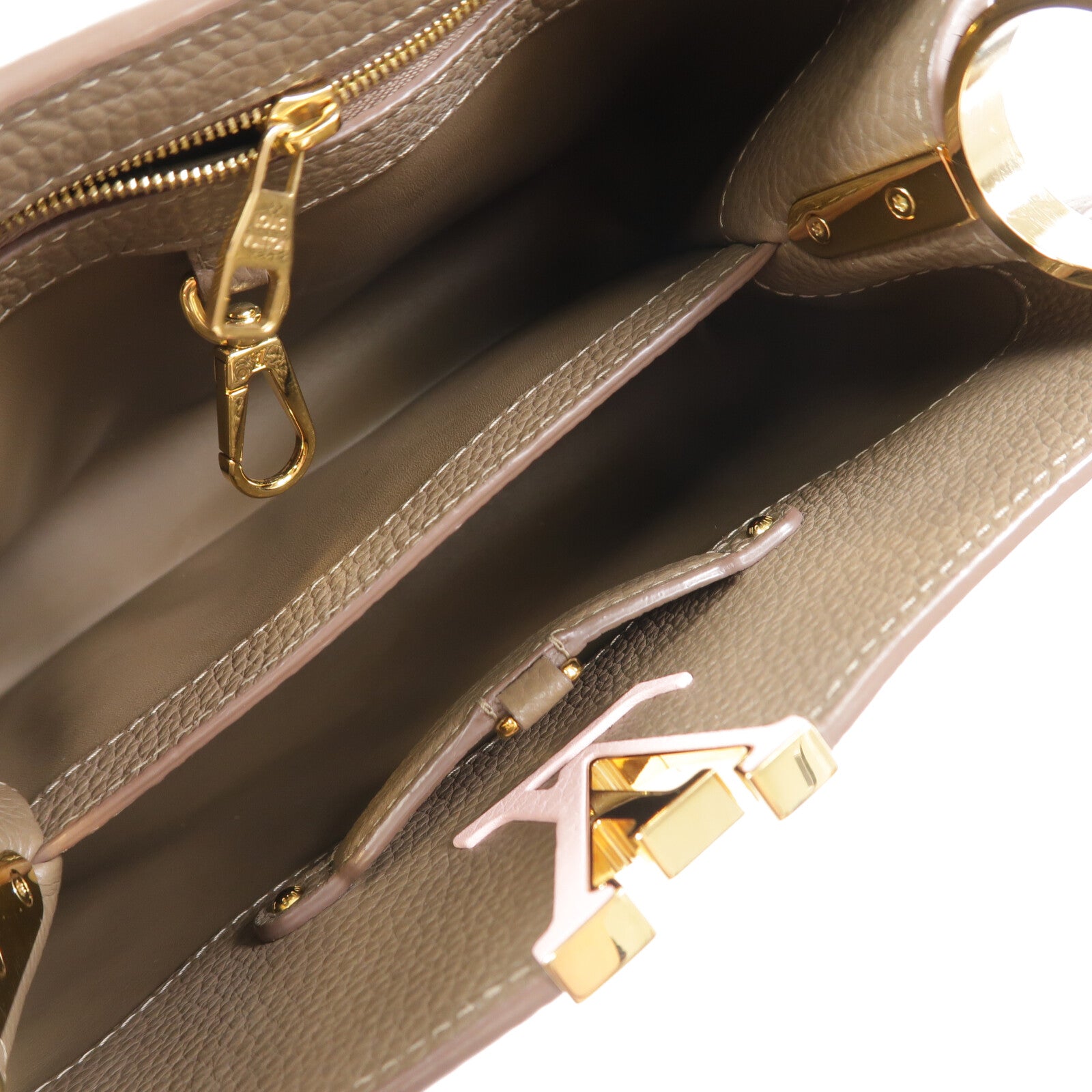 LOUIS VUITTON 牛皮皮革Capucines BB手挽肩背兩用袋