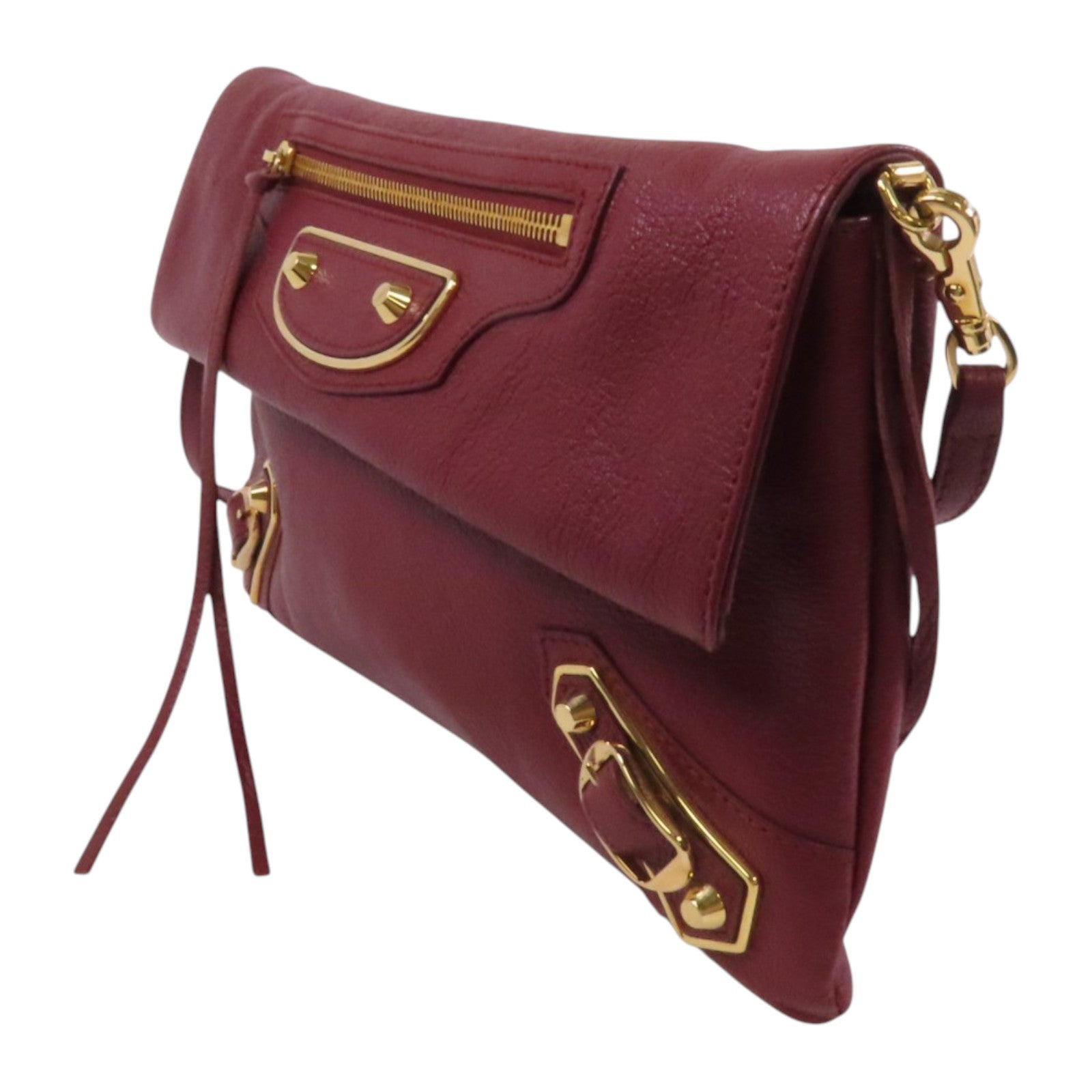 BALENCIAGA 羊皮皮革Edge Envelope金扣肩背/手拿兩用袋