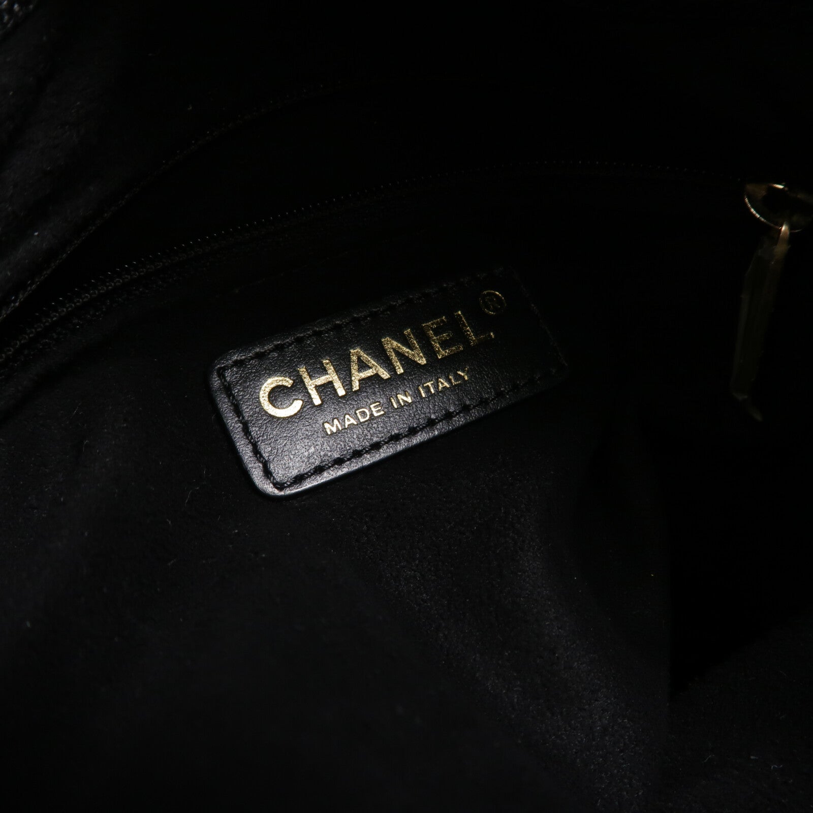 CHANEL 牛皮皮革Drawstring Bucket鏈帶肩背袋