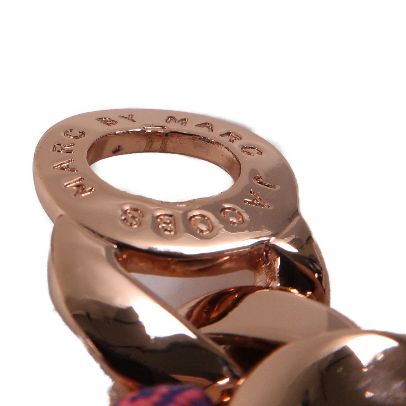 MARC JACOBS 尼龍Bracelet金扣手鐲粉紅色