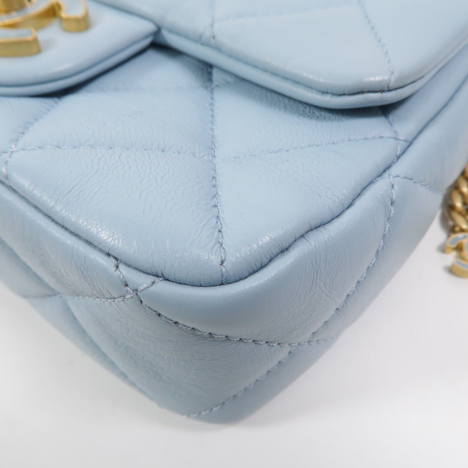 CHANEL 牛皮皮革Chain shoulder鏈帶肩背袋