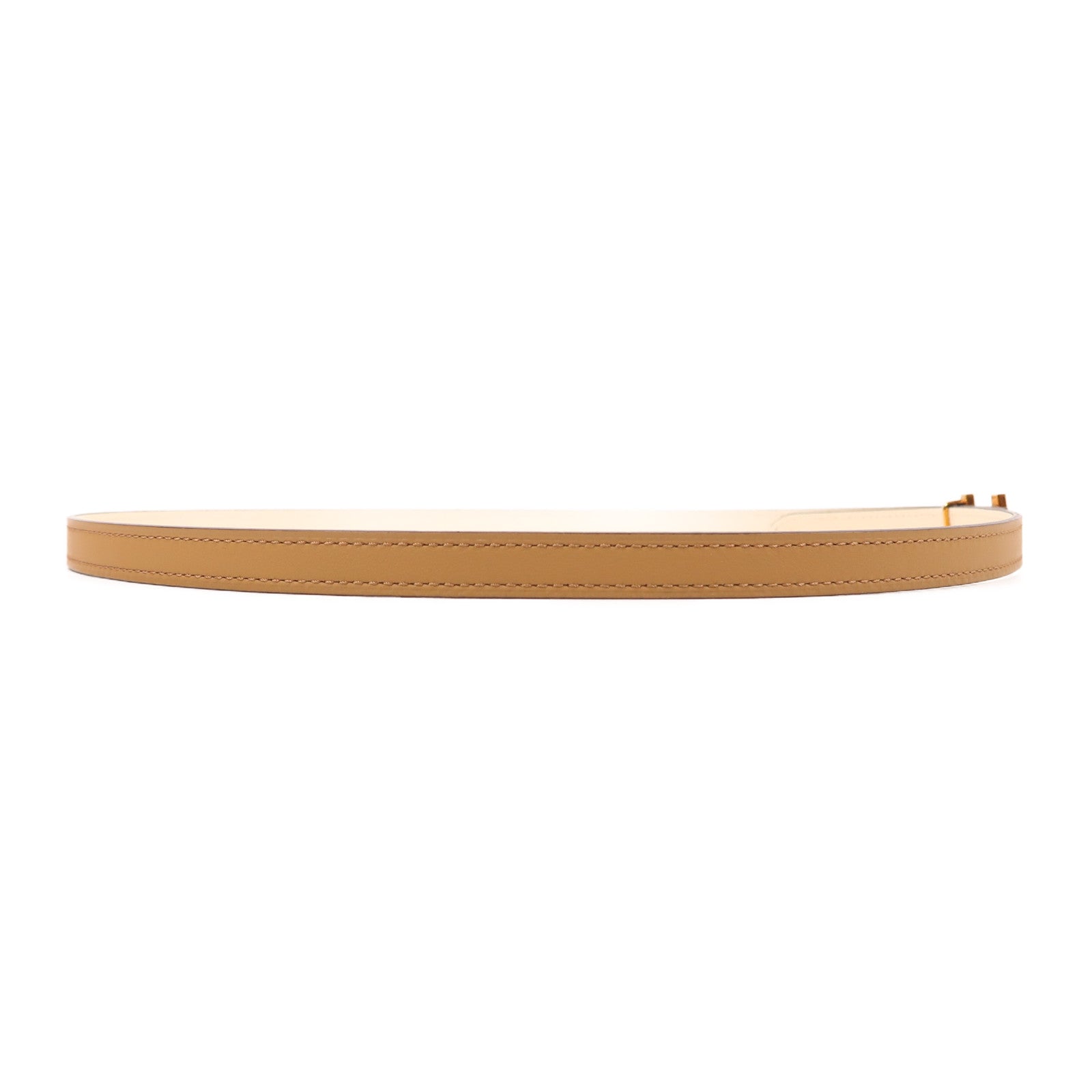 HERMES Epsom皮革H Belt 90cm金扣皮帶Sesame/Nata